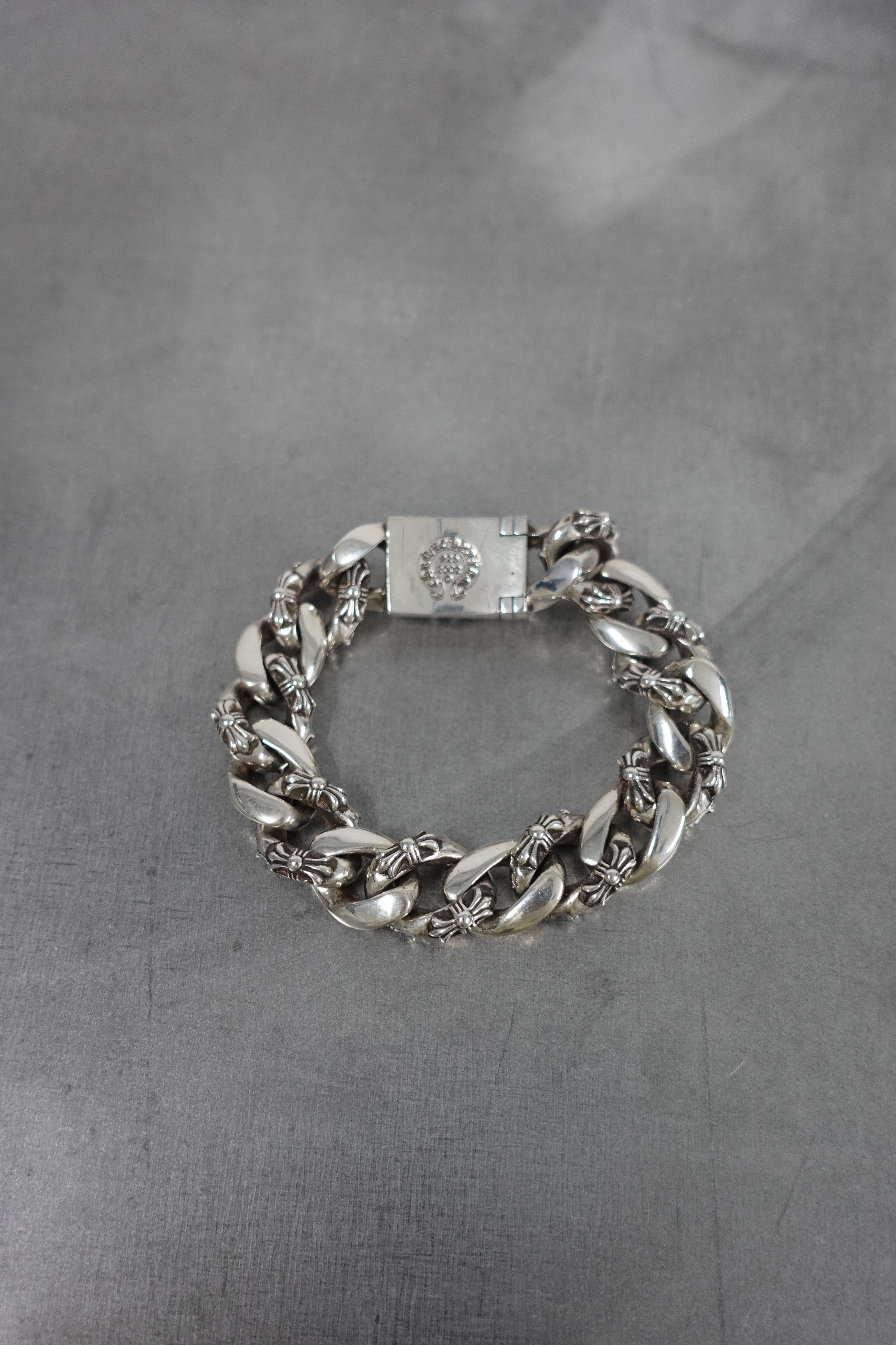 Chrome Hearts CHROME HEARTS SILVER PLUS CROSS BOX ID FANCY LINK BRACELET Size ONE SIZE - 3 Thumbnail