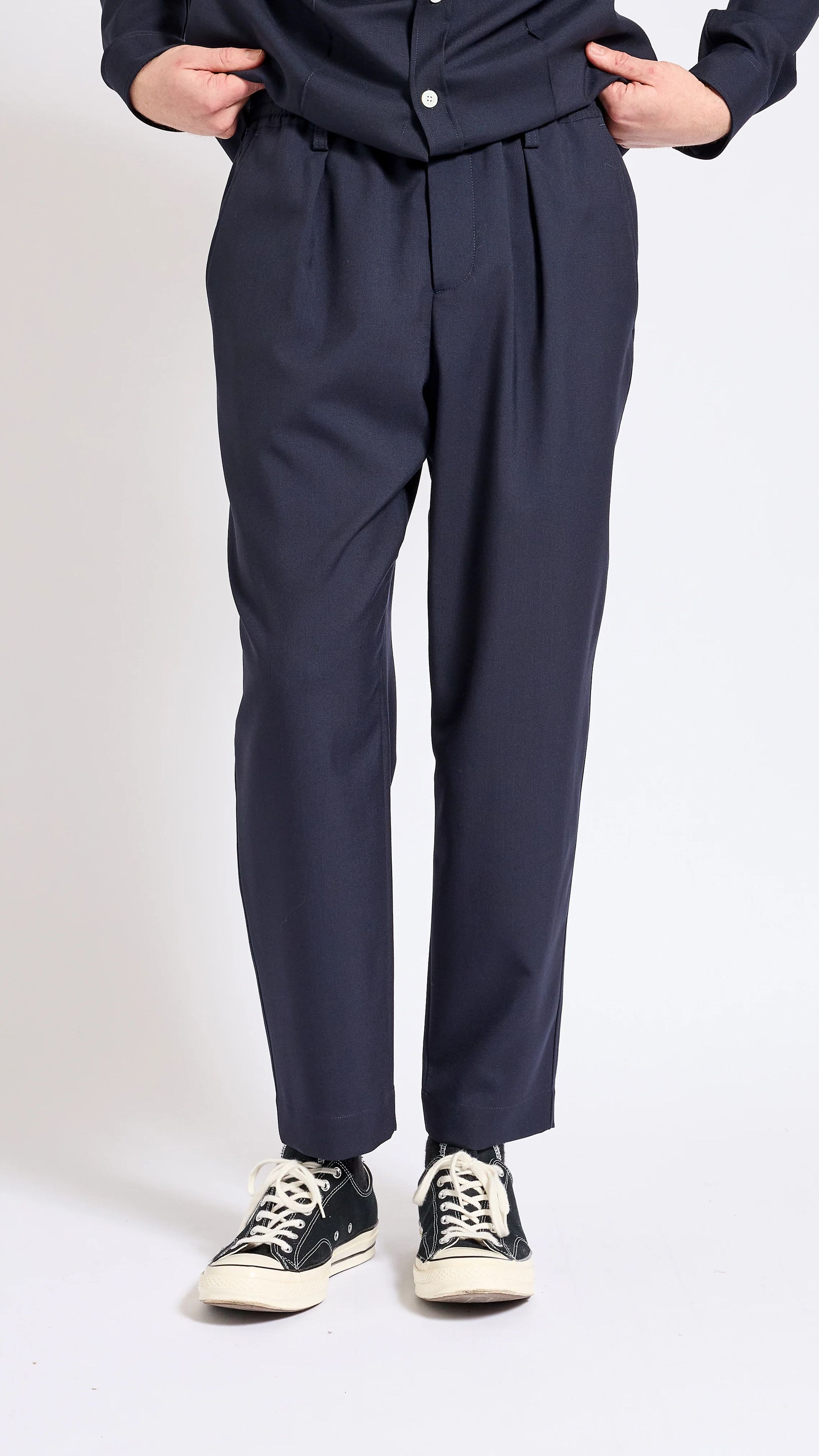 Marni MARNI TROPICAL WOOL ELASTIC WASIT PANTS Size US 32 / EU 48 - 1 Thumbnail