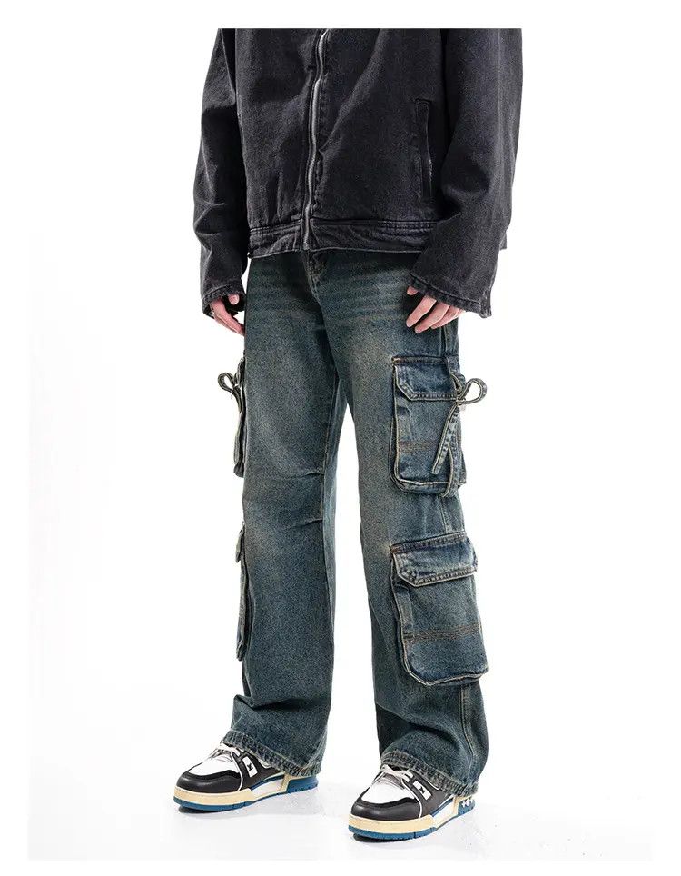 Japanese Brand × Jean Blue Cargo Denim Jeans Size US 32 / EU 48 - 4 Thumbnail