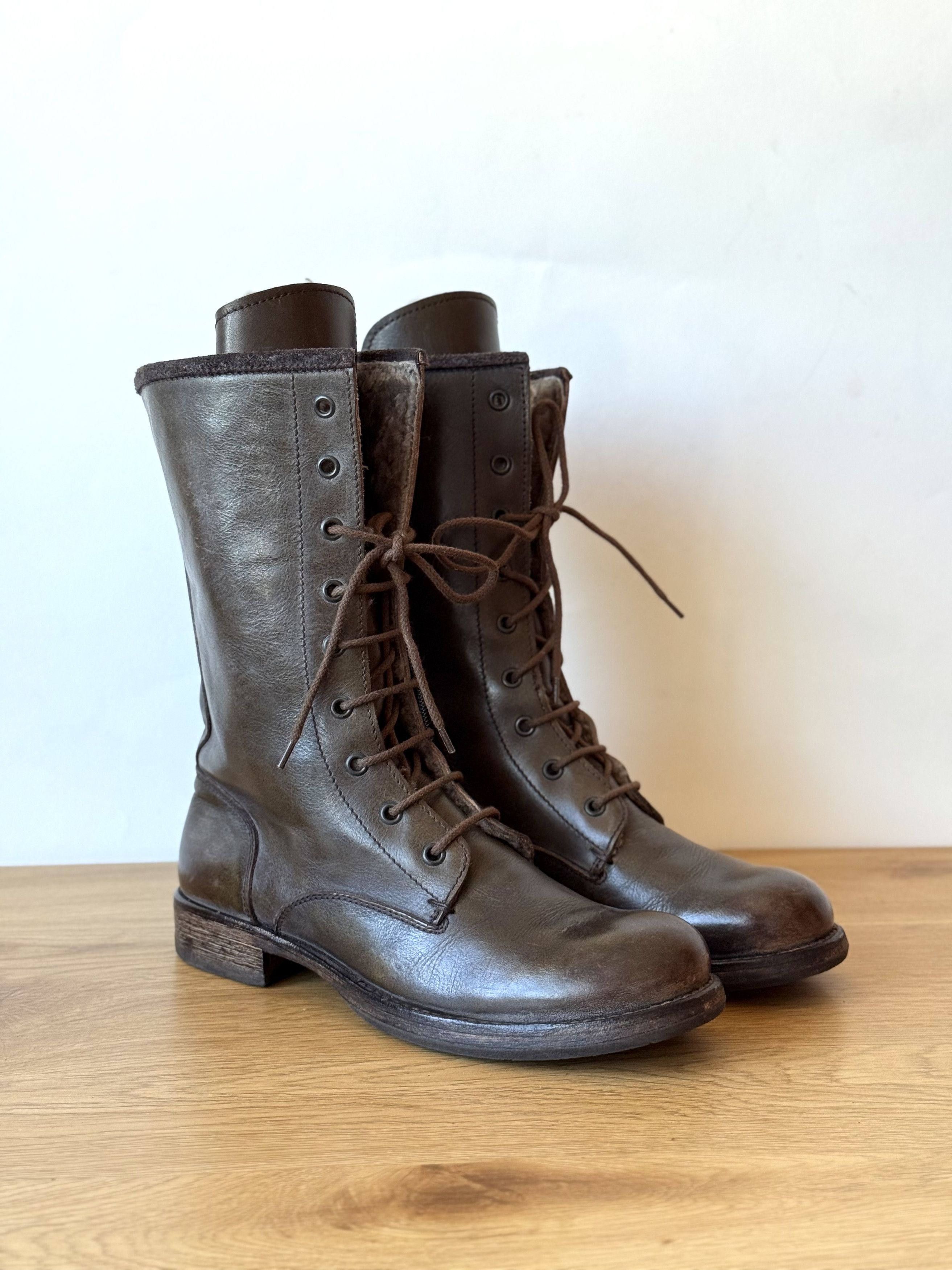 MoMA MOMA Leather Shearling Tall Boots EU38 Size US 8 / IT 38 - 1 Thumbnail