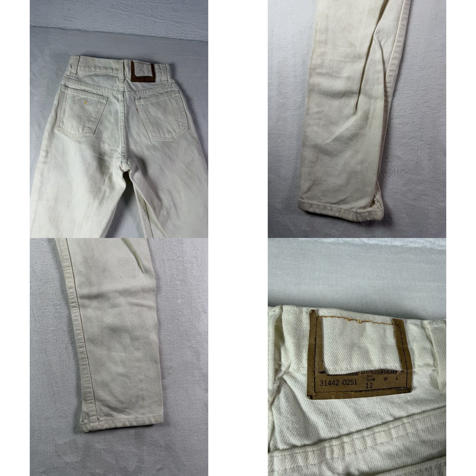 Levi's VINTAGE Levi's 512 Jeans Women's Sz 12 White Denim Slim Fit Tapered Leg 90s USA Retro Size 34" / US 12 / IT 48 - 9 Thumbnail
