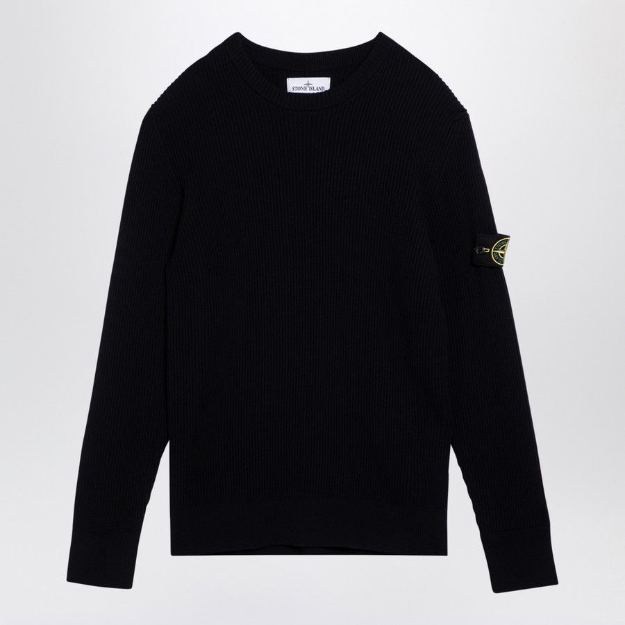 Stone Island o1d2blof0624 Wool Sweaters in Navy Blue Size US XXL / EU 58 / 5 - 1 Thumbnail