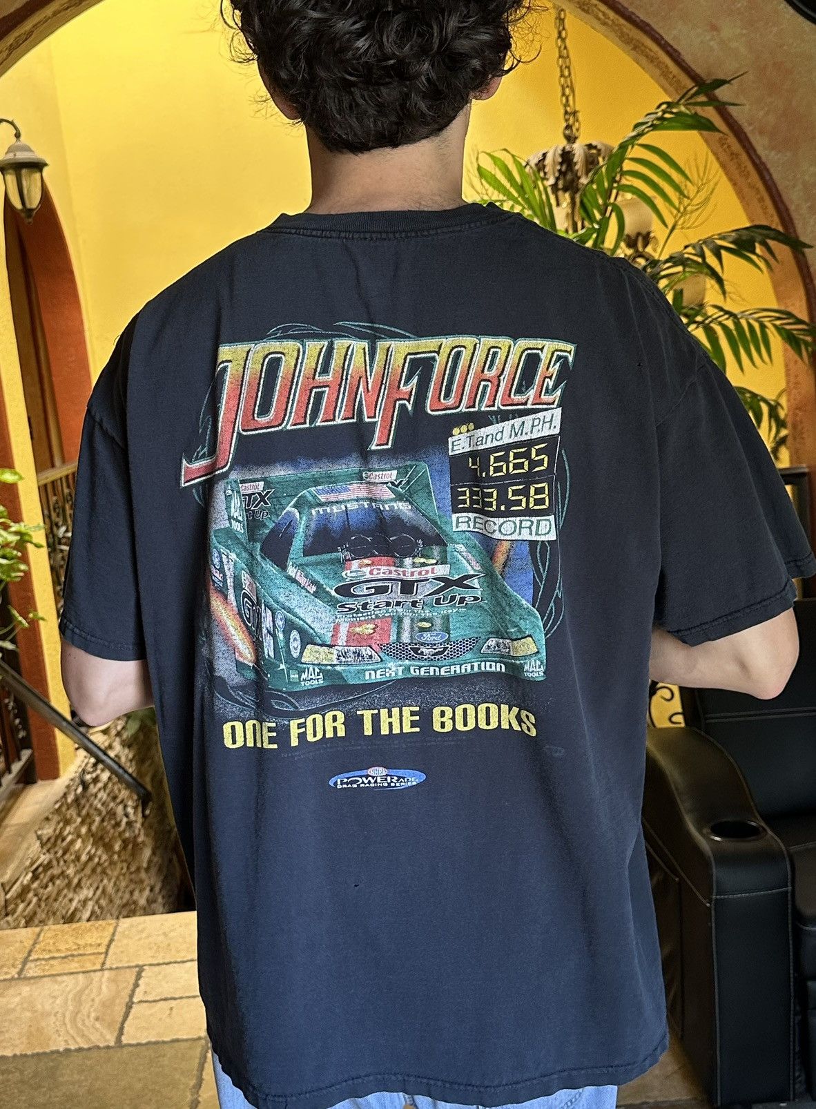 NASCAR 🏁 Distressed Vintage NHRA John Force Racing Tee Size US L / EU 52-54 / 3 - 5 Thumbnail