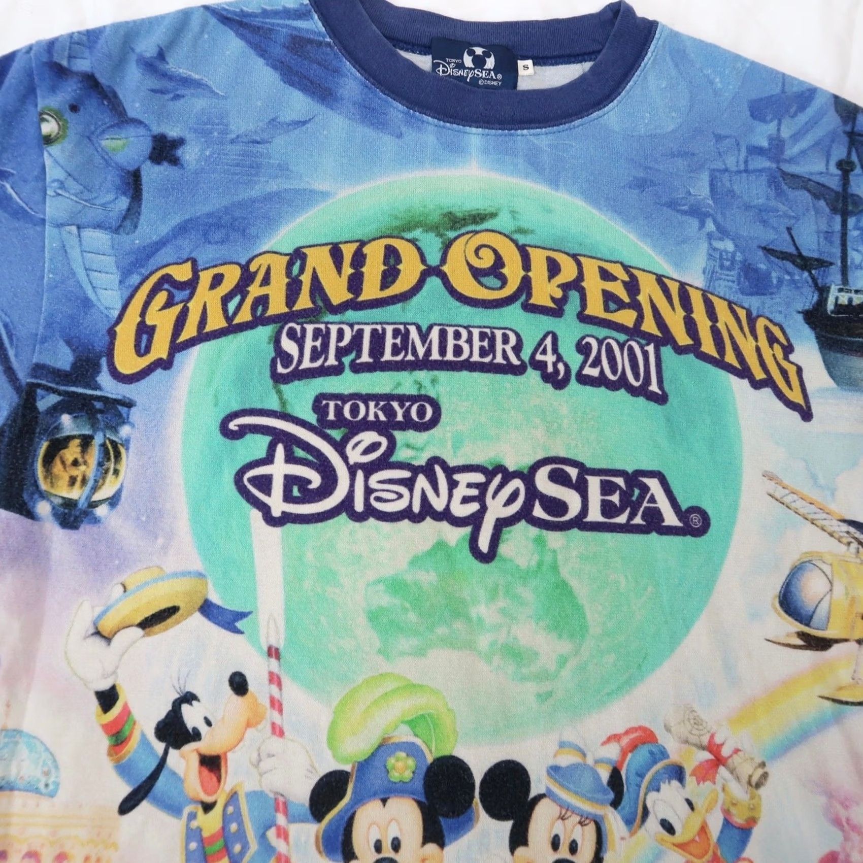 Disney VINTAGE 2001 Tokyo DisneySea Grand Opening T-Shirt S Blue Womens Size S / US 4 / IT 40 - 3 Thumbnail