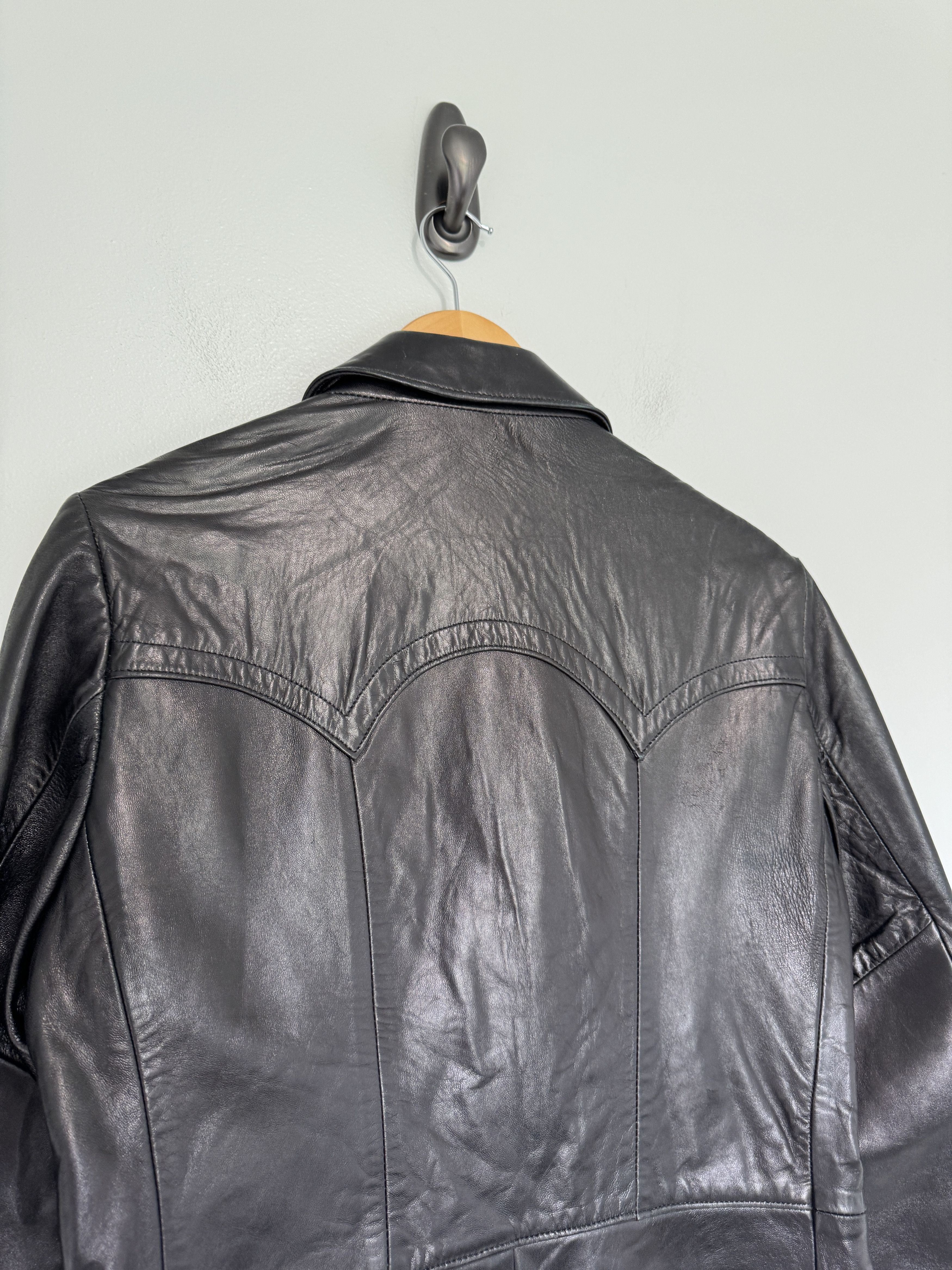 Robert Lewis × Vintage Vintage Western Cowboy Kenny Rogers Lambskin Leather Blazer Size US M / EU 48-50 / 2 - 3 Thumbnail