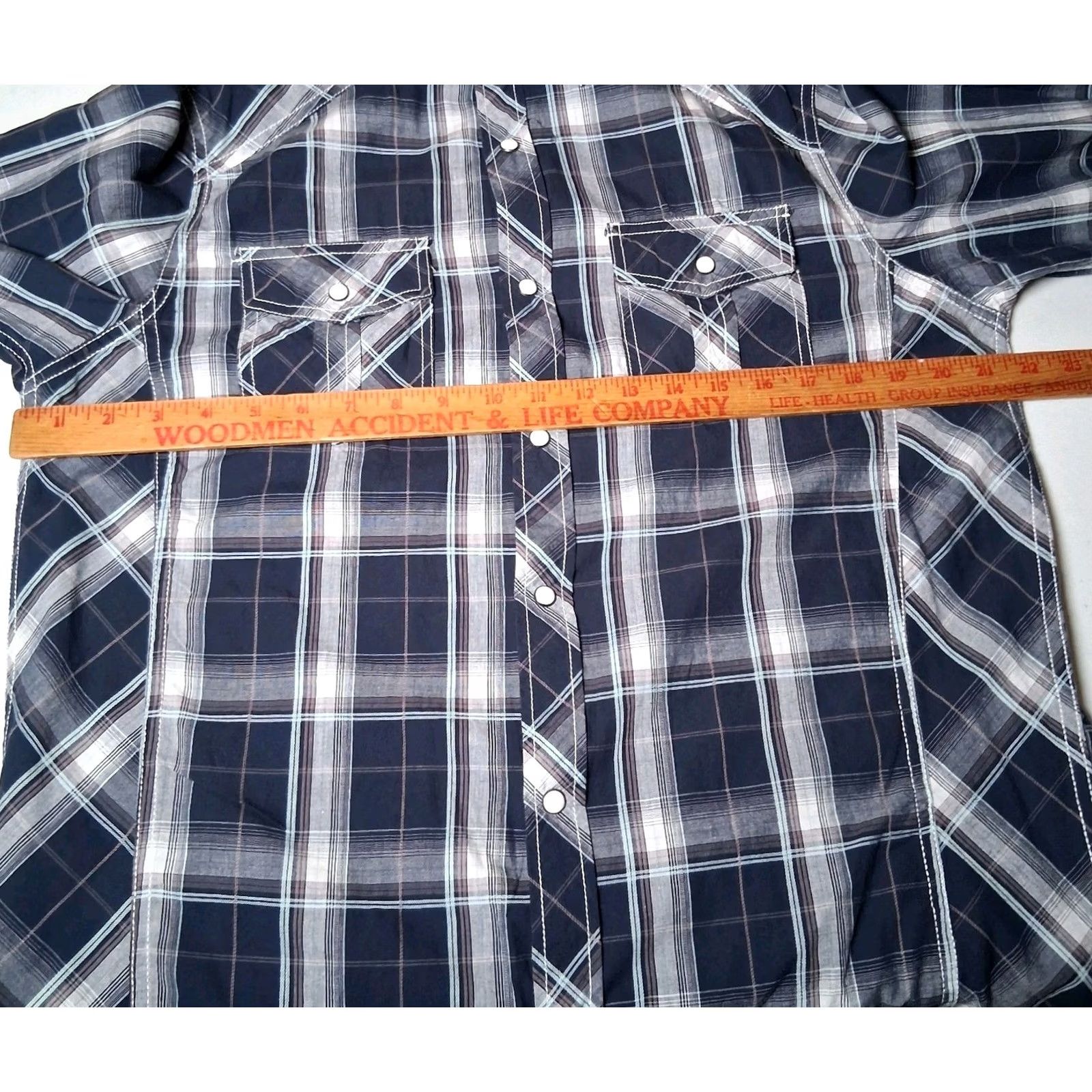 Vintage VINTAGE Red Snap Clothing Company Western Shirt Pair Men Medium Plaid Red Blue Ranch NEW Size US M / EU 48-50 / 2 - 7 Thumbnail