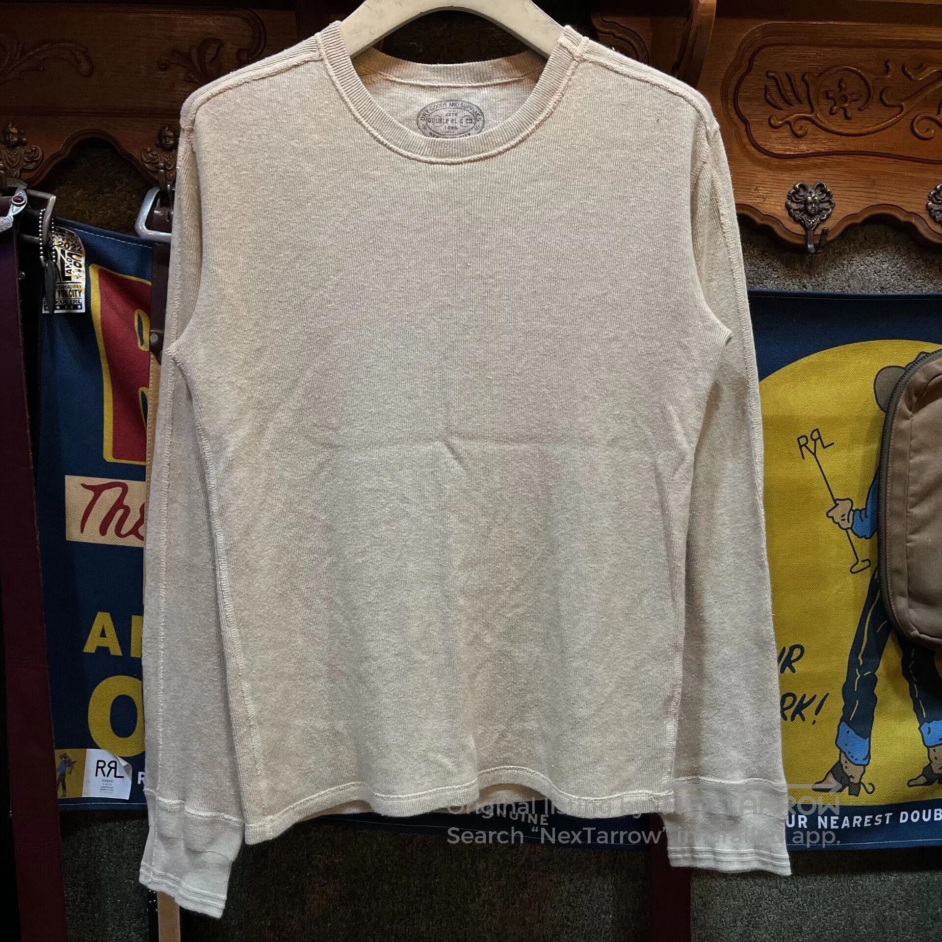 RRL Ralph Lauren beige long sleeve RRL sweatshirt. Size US L / EU 52-54 / 3 - 1 Thumbnail