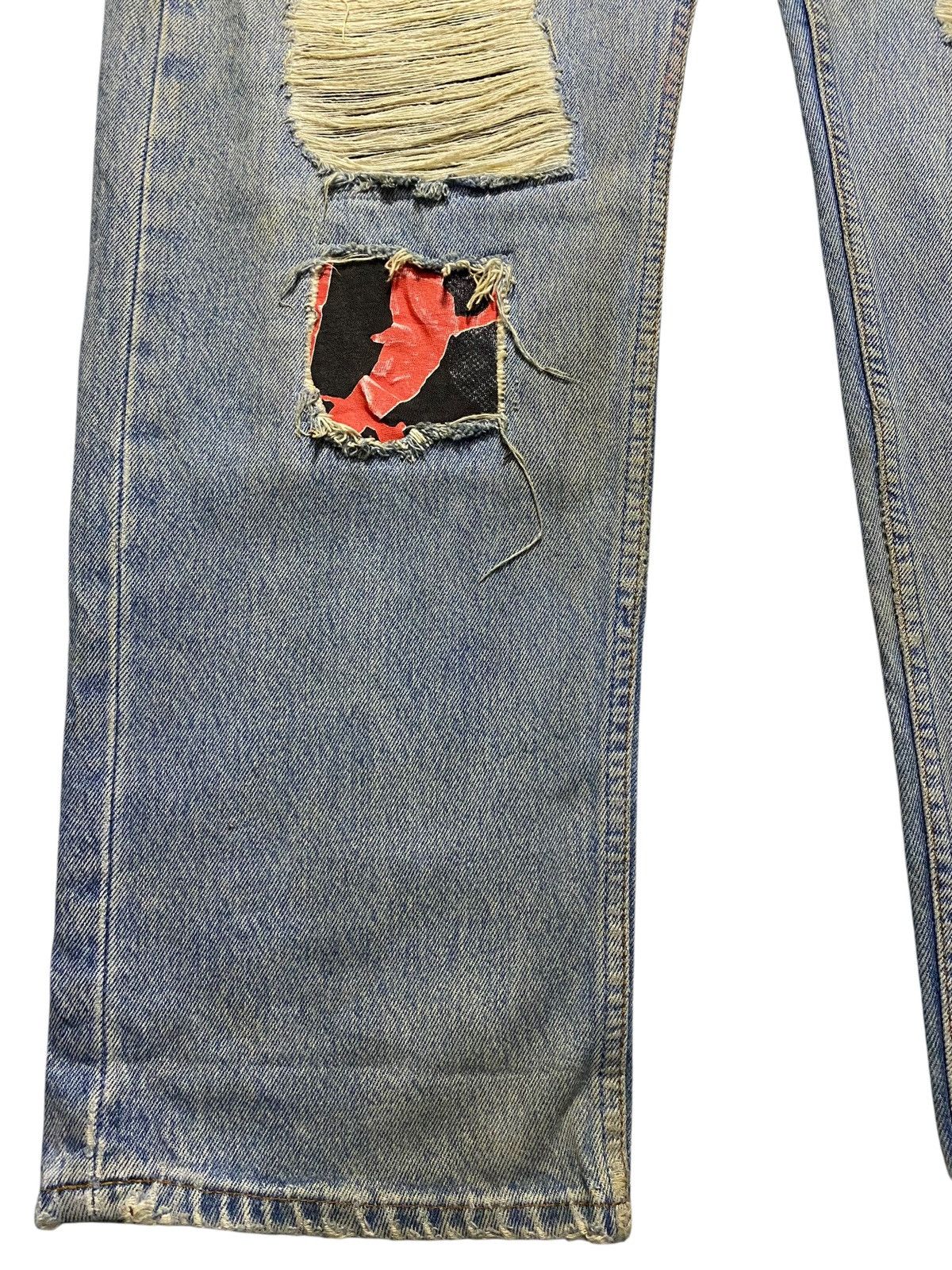 Levi's Vintage Clothing Levis 501 80’s Grunge Patches Style Distressed Jeans Size US 36 / EU 52 - 9 Thumbnail