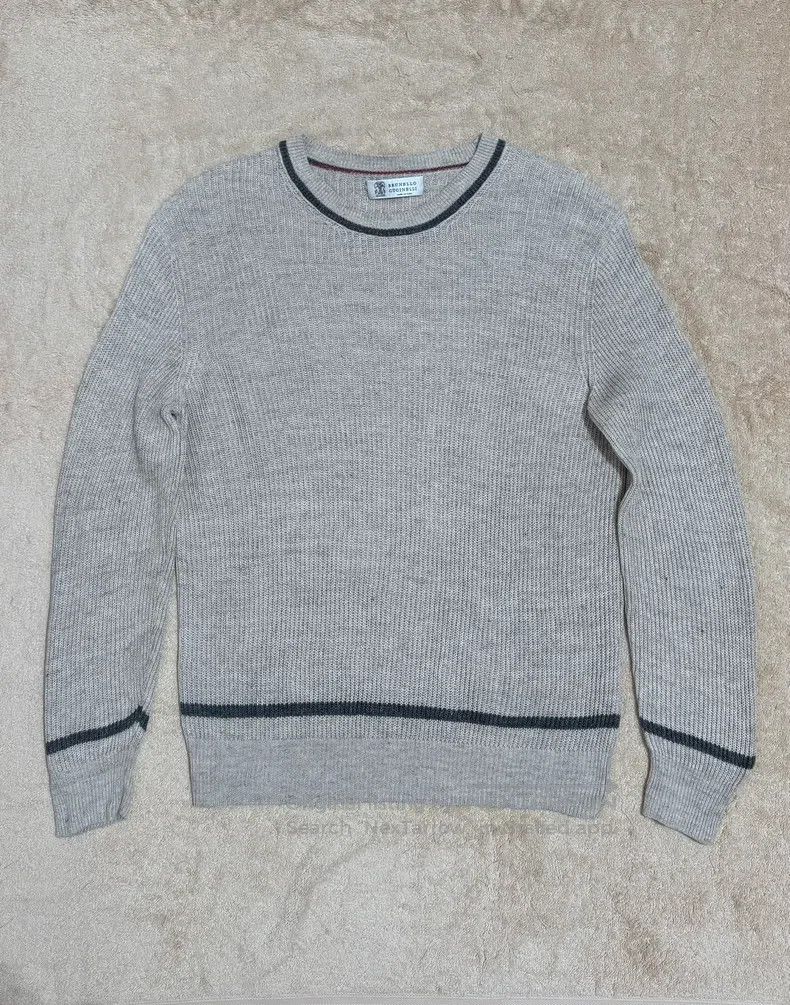 Brunello Cucinelli Brunello Cucinelli Linen knit sweater, classic style, flat Size US M / EU 48-50 / 2 - 1 Thumbnail