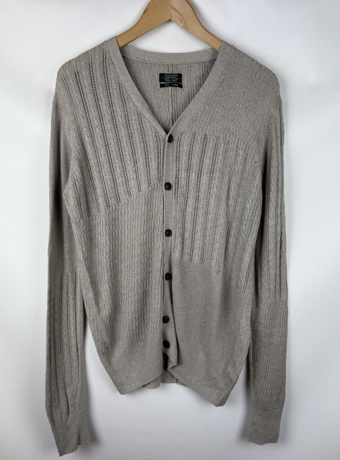 Allsaints × Japanese Brand Allsaints Men’s Knitted Yurik Cardigan Sweater Size L Size US L / EU 52-54 / 3 - 1 Thumbnail