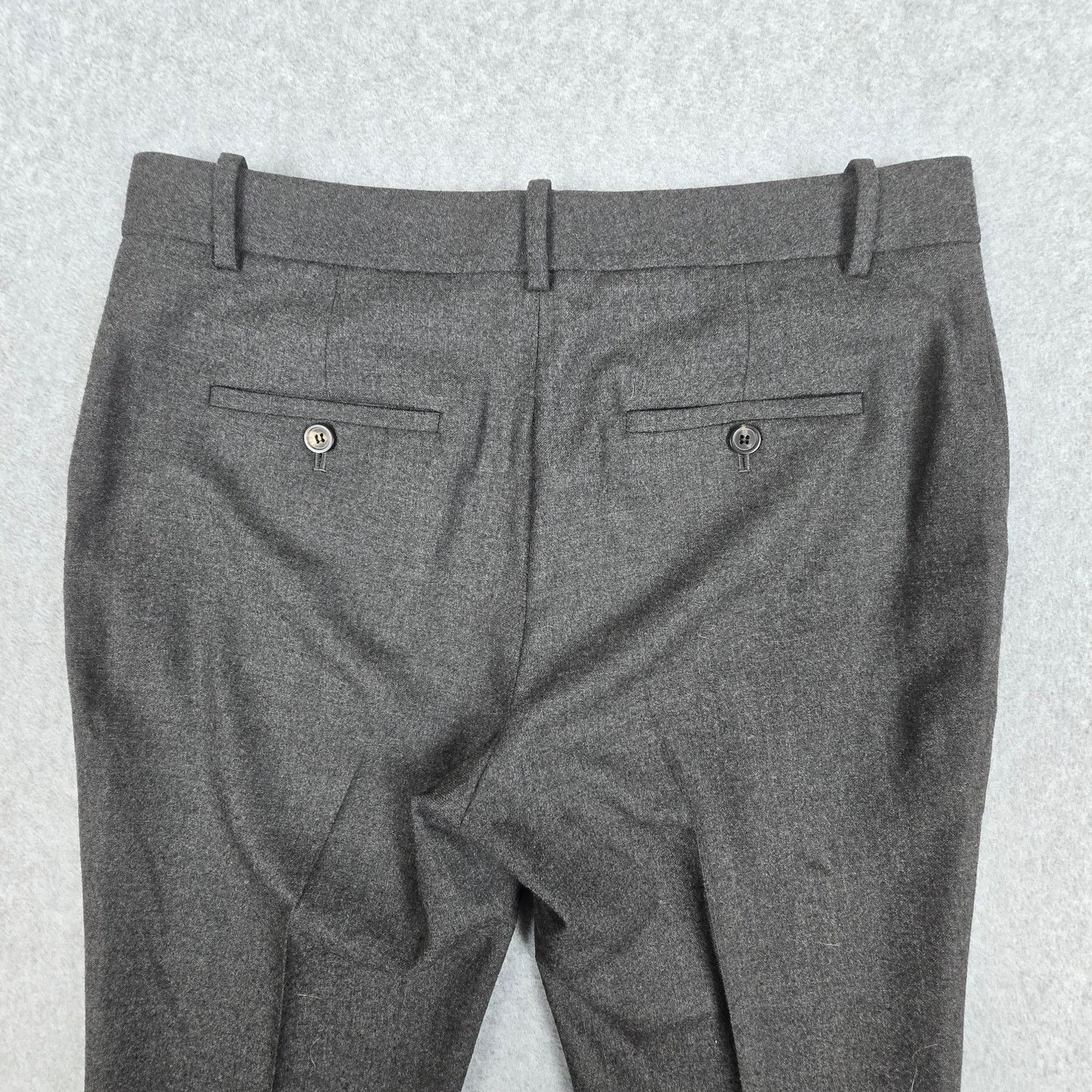 Theory Theory Womens 6 Gray Flat Front Dress Pants 96% Virgin Wool Size 28" / US 6 / IT 42 - 6 Thumbnail