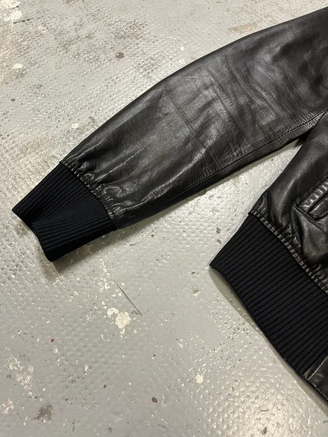Dolce & Gabbana 2000s Dolce & Gabbana Pure Black Leather Bomber Jacket Size US M / EU 48-50 / 2 - 6 Thumbnail