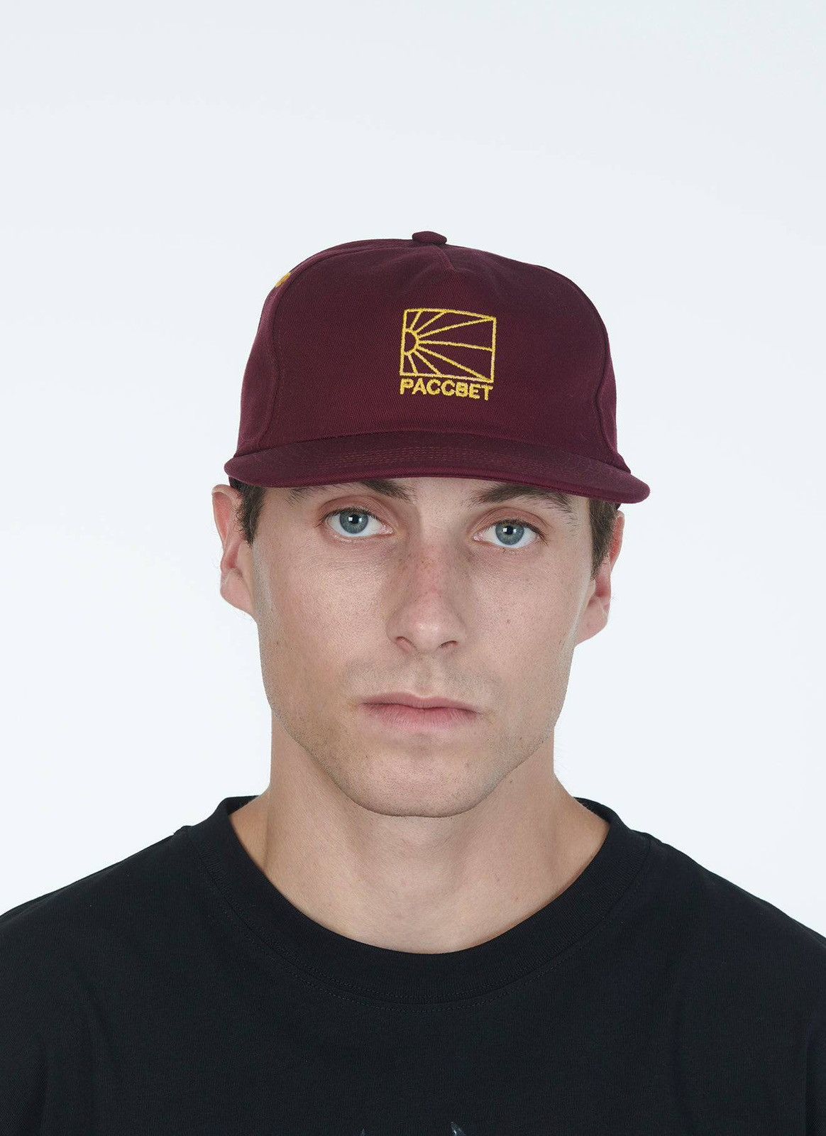 PACCBET SS23 Paccbet Burgundy Woven Leather Adjustable Hats Size ONE SIZE - 3 Thumbnail