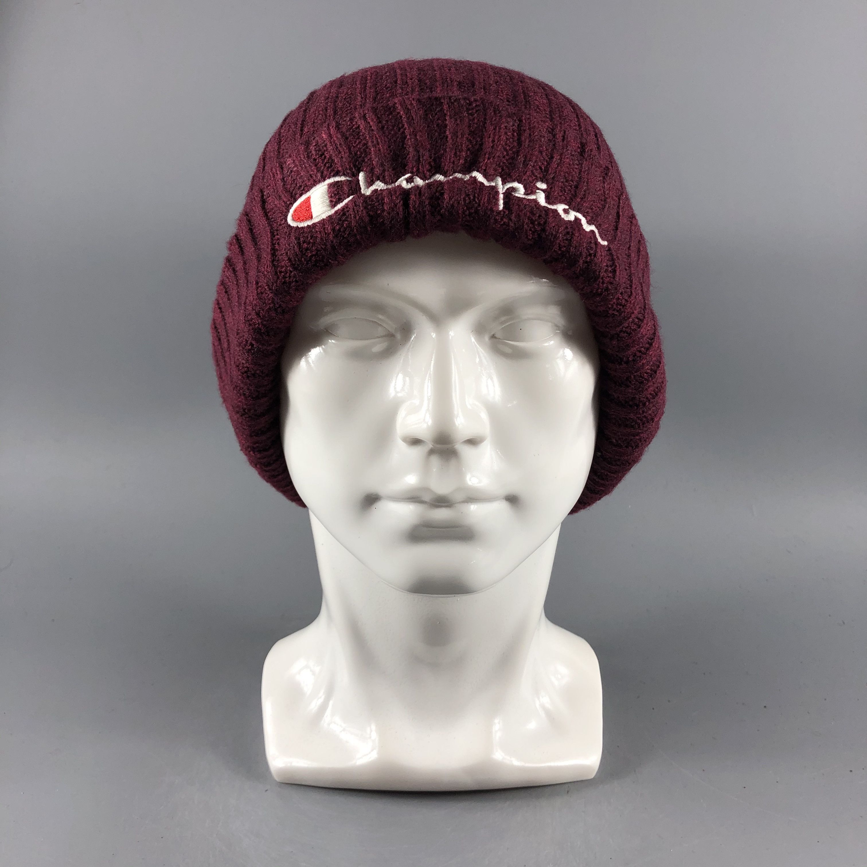 Champion × Vintage Champion Ribbed Beanie Snow Hat Snow Cap -D766 Size ONE SIZE - 8 Thumbnail