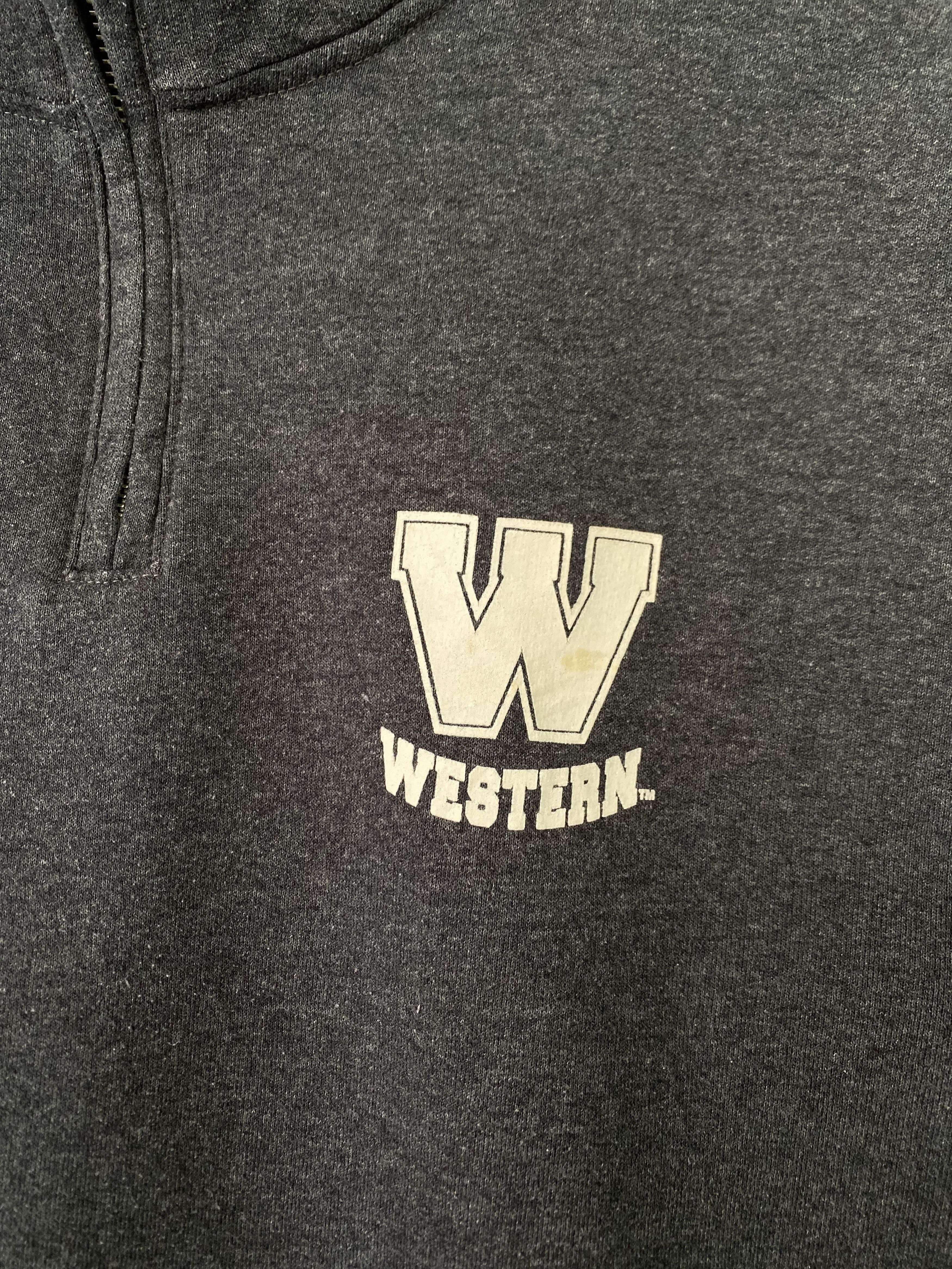 Jerzees Vintage Western Half Zipper Black Grey Sweatshirt Small Size Size US S / EU 44-46 / 1 - 5 Thumbnail