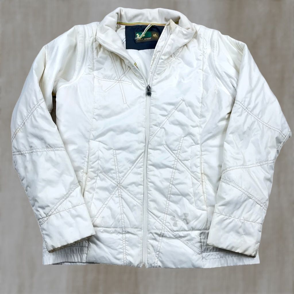 Under Armour Under Armour Puffer Jacket Women M White Convertible Vest Sleeveless Zip Full Zip Packable Embroidered Logo 90s Outdoor Classic Mens Womens Girls Size M / US 6-8 / IT 42-44 - 1 Thumbnail