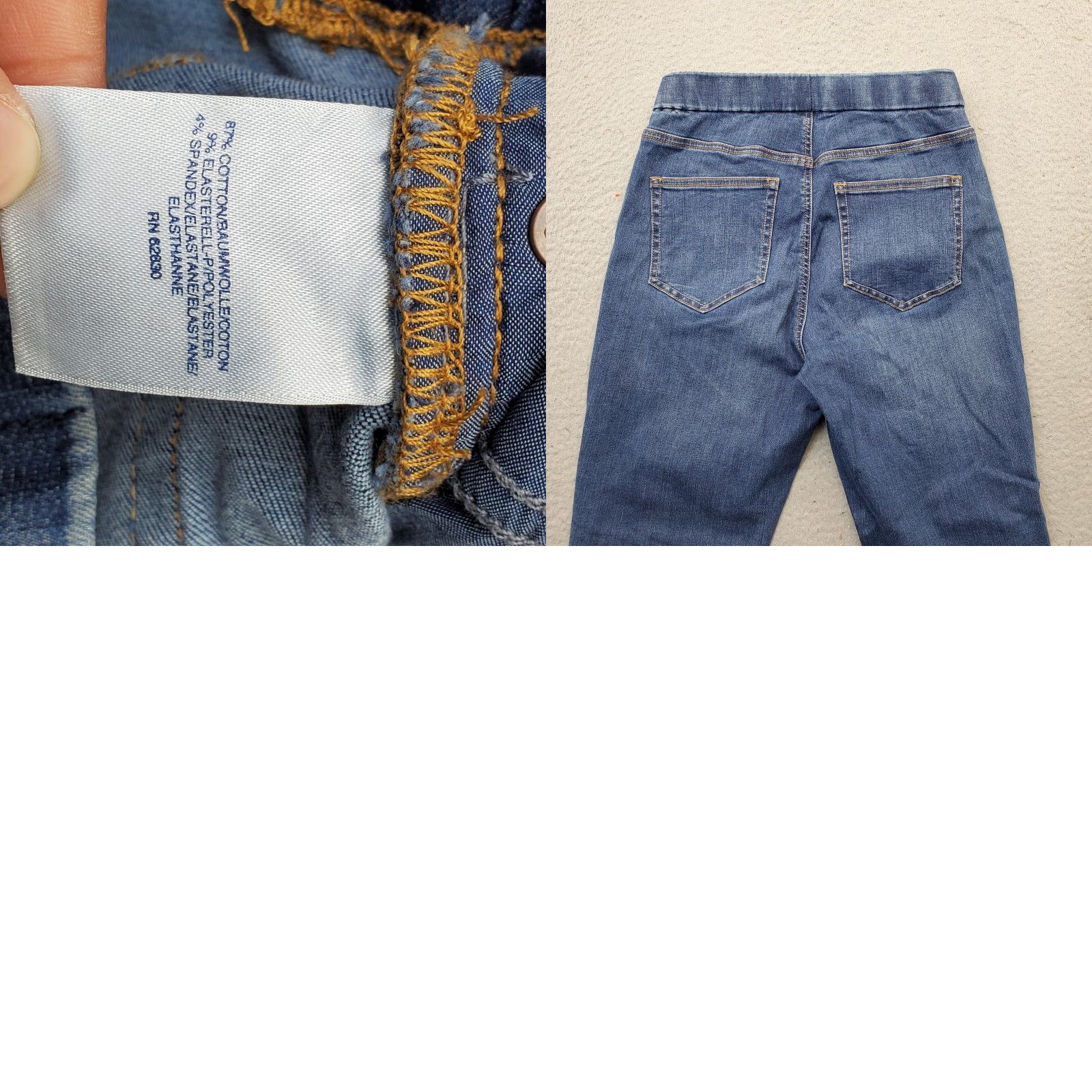 Lands' End Lands' End Jeans Women Size 4 Blue Denim Solid Stretch Cotton Skinny Leg Pull On Womens Size 4 Blue Denim Skinny Jeans Size 27" / US 4 / IT 40 - 8 Thumbnail