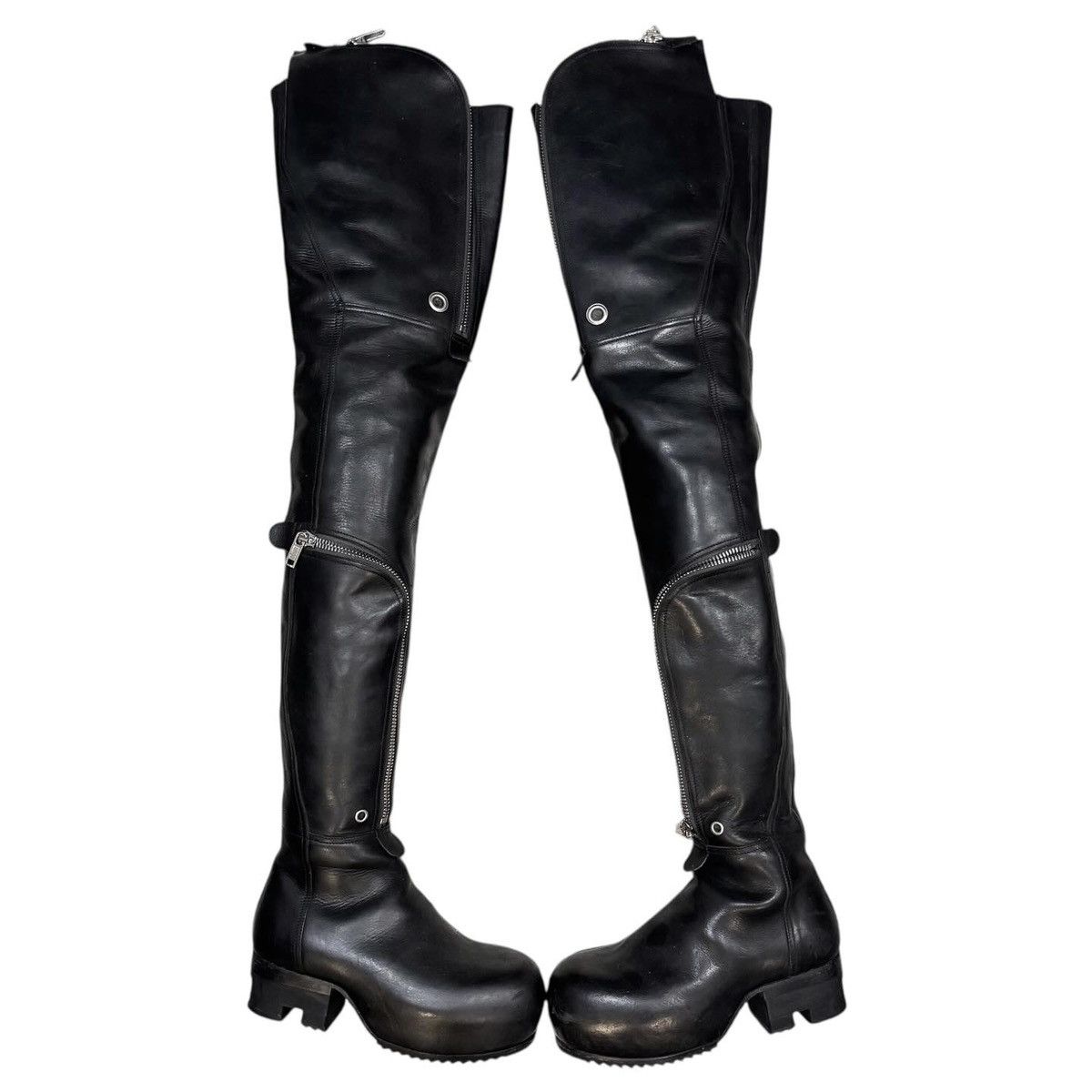 Rick Owens RickOwens Bauhaus Ballast thigh high boots Size US 7 / IT 37 - 1 Thumbnail