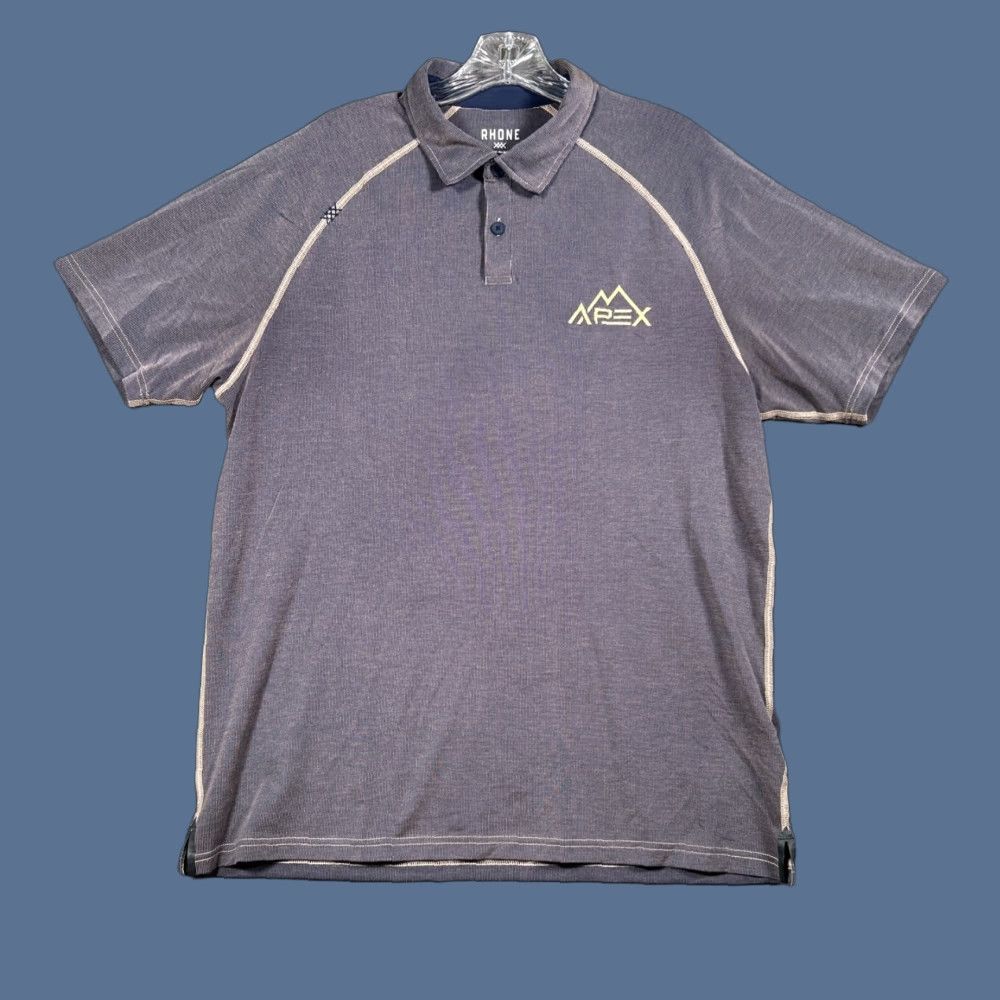 Rhone Rhone Polo Shirt Mens L Gray Performance Stretch APEX Golf Tencel 101346 Size US L / EU 52-54 / 3 - 1 Thumbnail