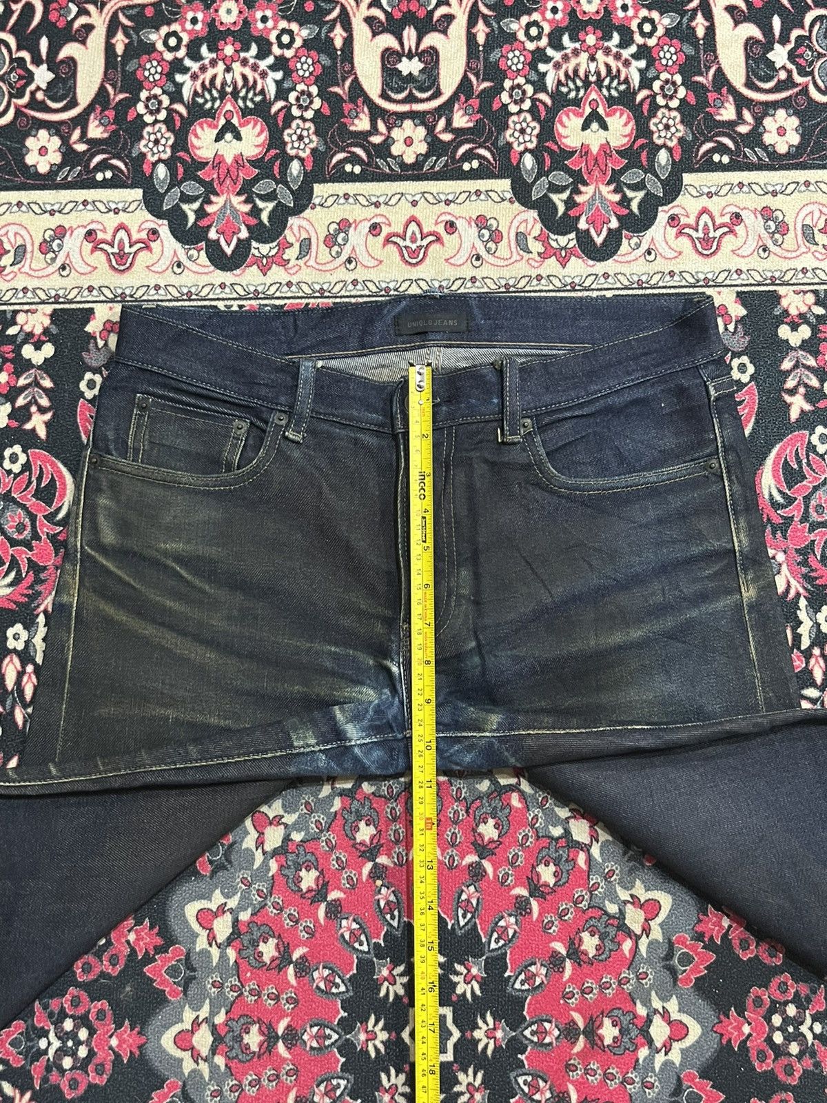 Undercover × Uniqlo Vintage Uniqlo UJ Dark Blue Faded Washed Selvedge Jeans Size US 32 / EU 48 - 15 Thumbnail