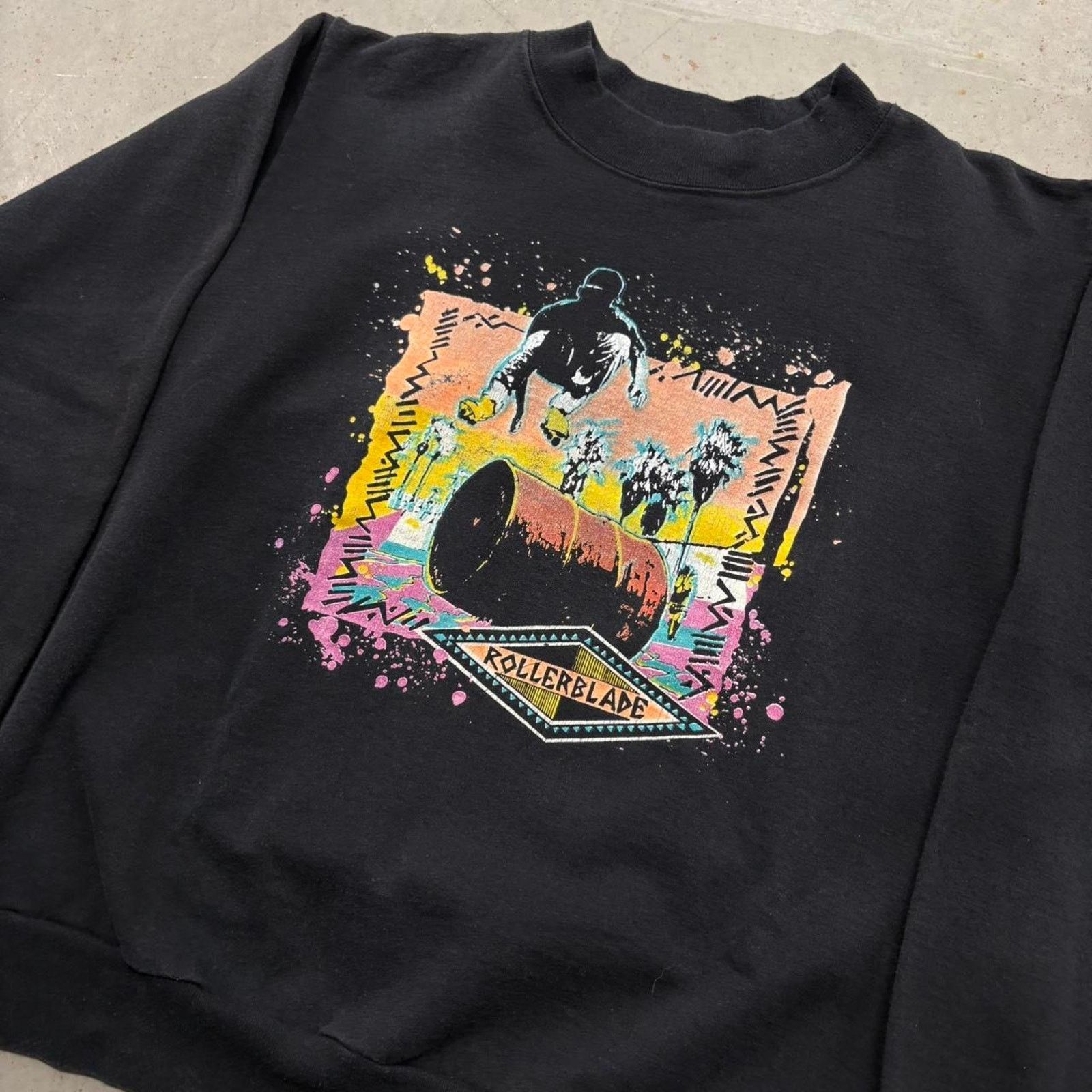 Japanese Brand × Vintage Crazy Vintage Wild Thunder Rollerblade Crewneck Sweatshirt Size US XL / EU 56 / 4 - 3 Thumbnail