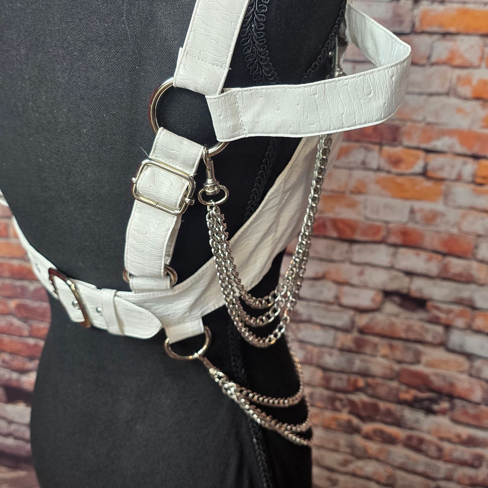 Dolls Kill Doll skill Club Exx White Faux Leather Rave Top Size S Size S / US 4 / IT 40 - 4 Thumbnail