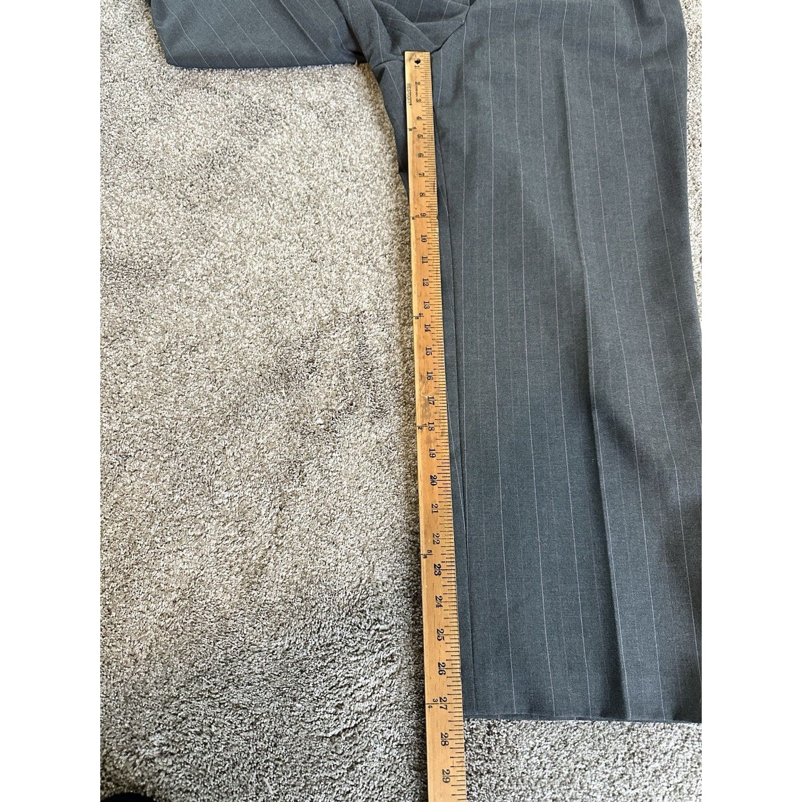 Talbots Talbots Pinstripe Pants Womens 16W Gray Pink Front Zip Size 38" / US 16 / IT 52 - 3 Thumbnail