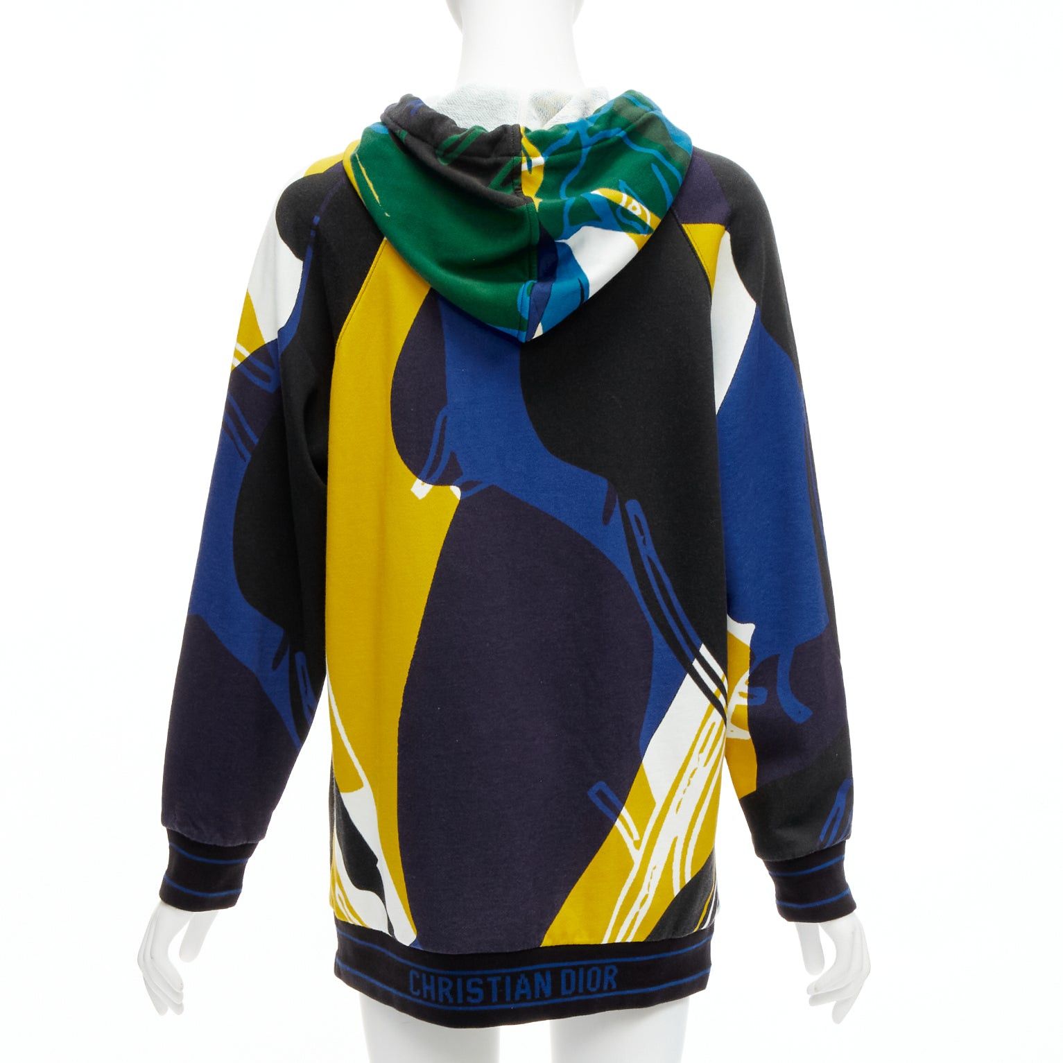 Dior CHRISTIAN DIOR 2022 Runway logo hem abstract colorblock hoodie XS Size S / US 4 / IT 40 - 1 Thumbnail