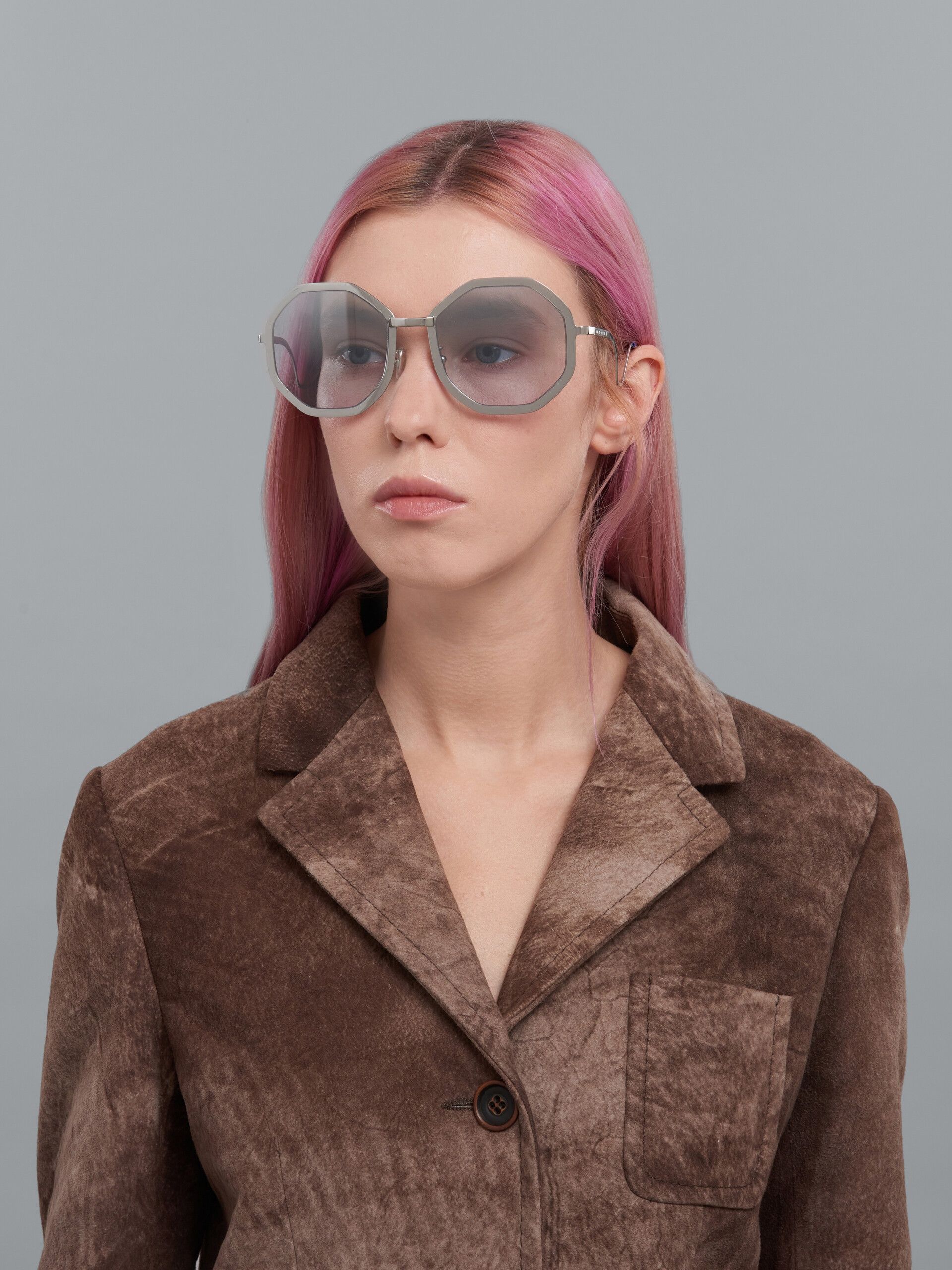 Marni o1w1db11125 Size :OS/Gold Kamiora Metal Sunglasses in Silver Size ONE SIZE - 2 Thumbnail