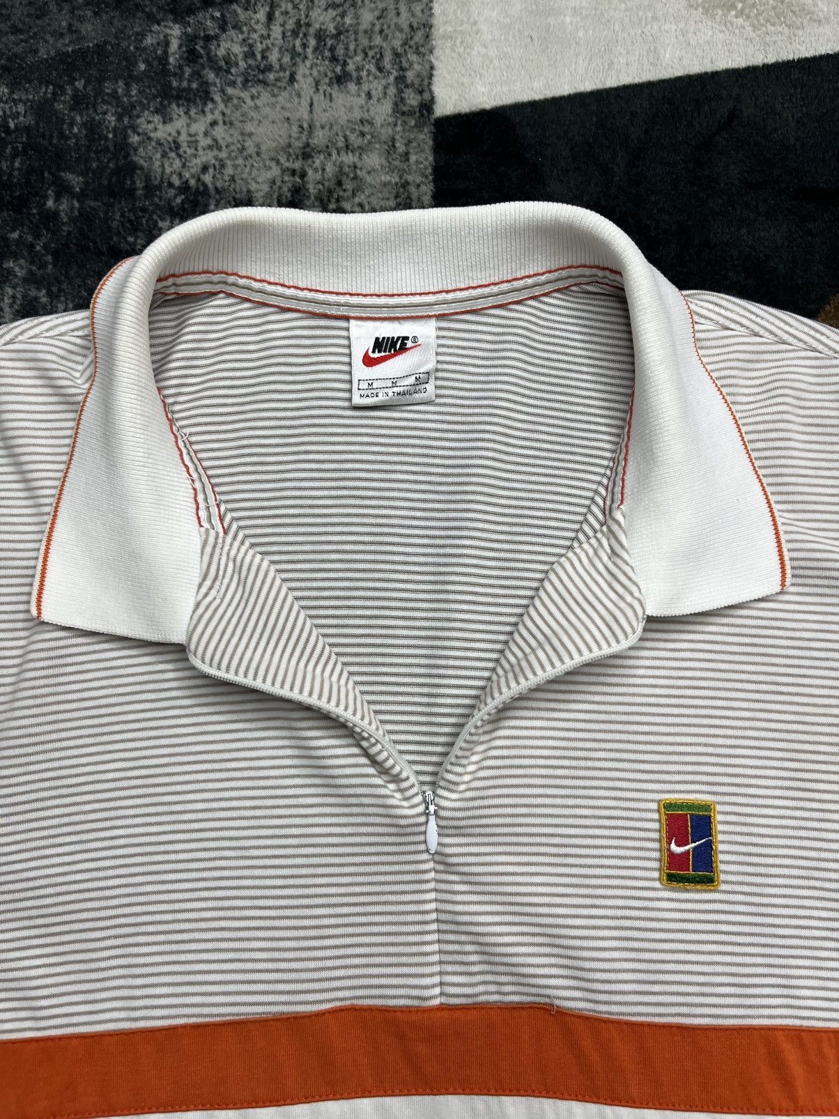 Nike Vintage 90s Nike Court Stripe Polo Shirts Halfzip Size US M / EU 48-50 / 2 - 6 Thumbnail