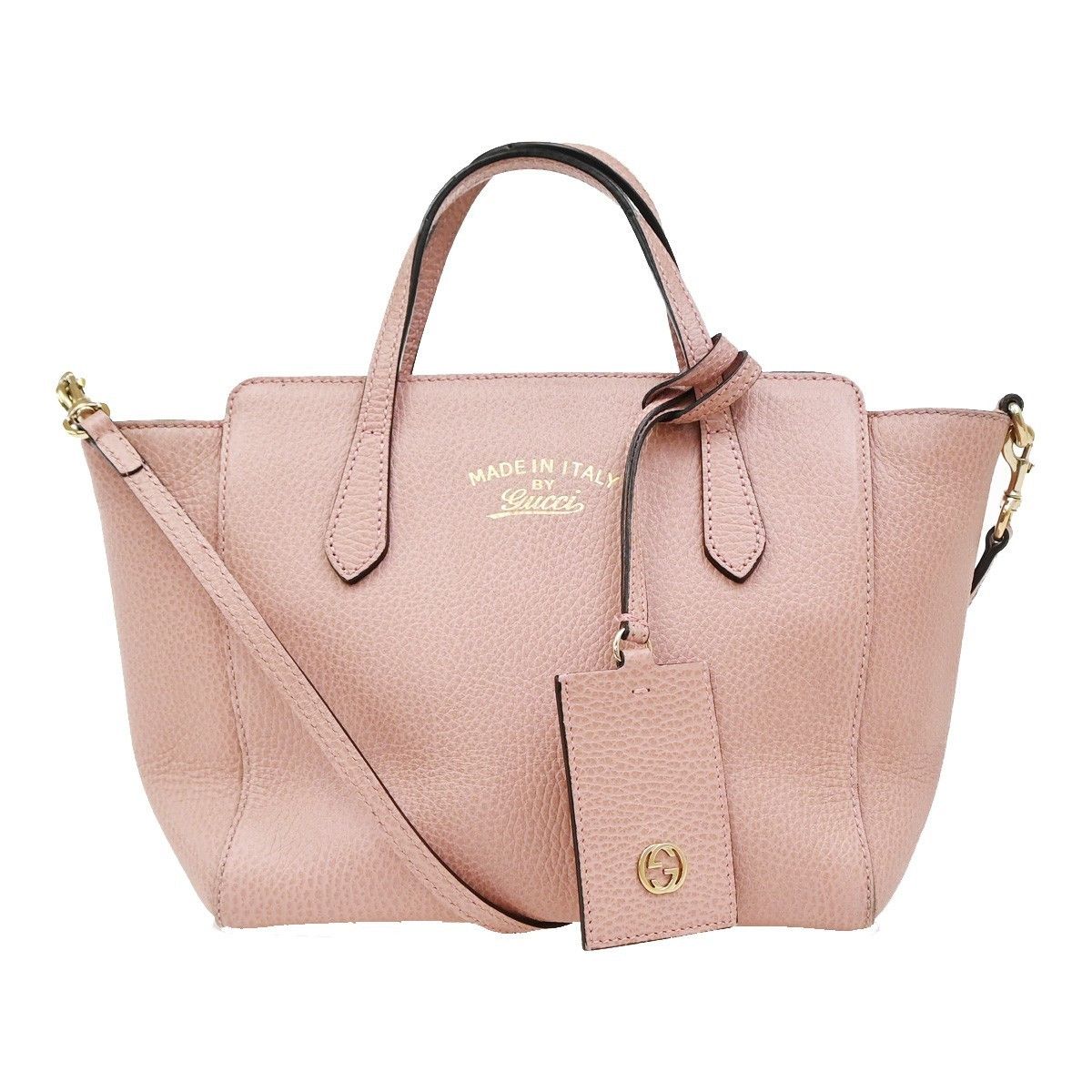Gucci Gucci Swing Crossbody Bag Pebbled Leather Size ONE SIZE - 1 Thumbnail