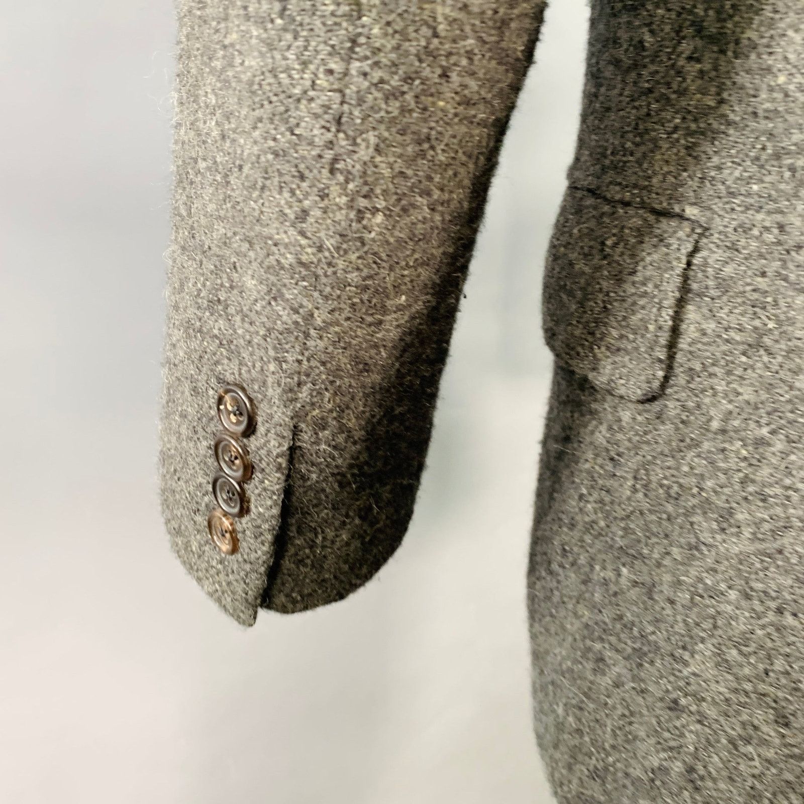 Ralph Lauren Size 38 Regular Grey Black Heather Notch Lapel Sport Coat Size 38R - 4 Thumbnail