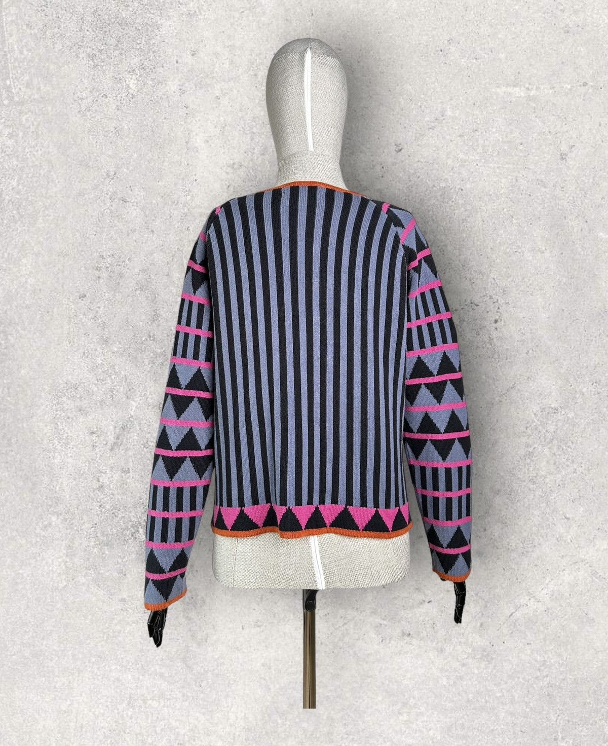 Gudrun Sjoden GUDRUN SJODEN Geometric Pattern Full Zip Cardigan Sweater Size M / US 6-8 / IT 42-44 - 3 Thumbnail