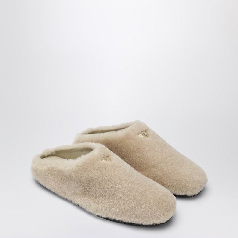 Prada Prada Light Beige Shearling Clogs Size US 7 / IT 37 - 1 Thumbnail