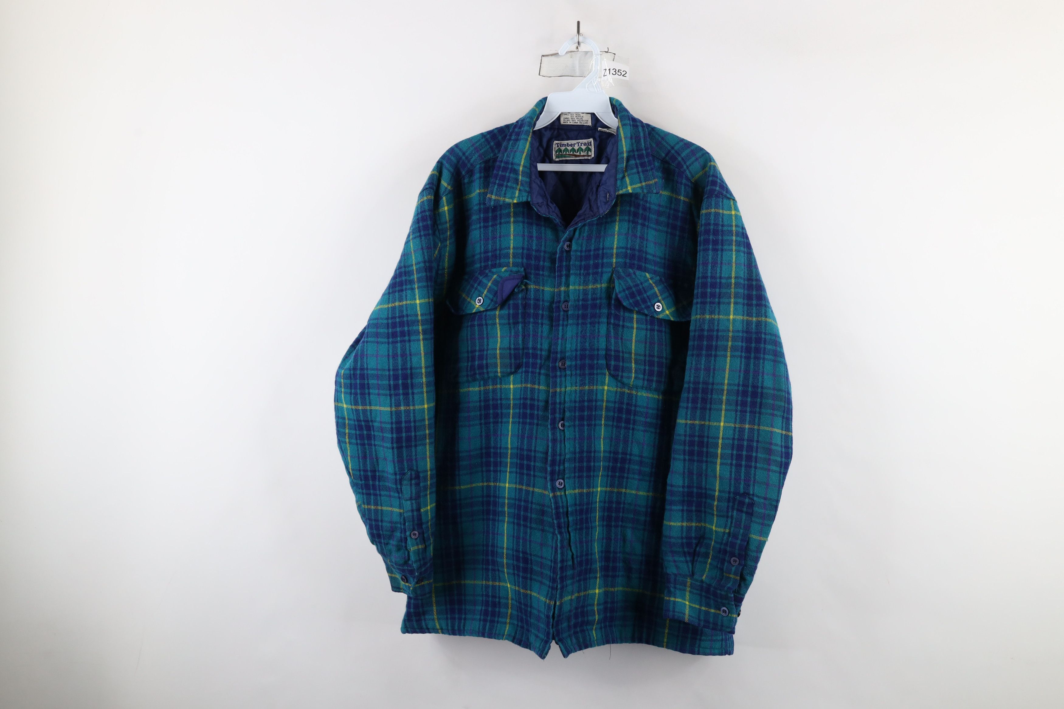 Vintage Vintage 90s Streetwear Blend Button Shirt Jacket Jac Shirt Size US L / EU 52-54 / 3 - 1 Thumbnail