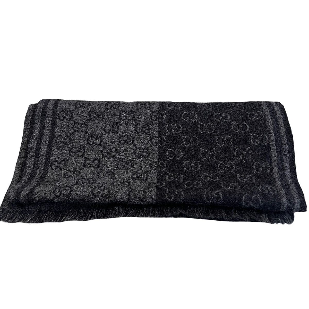 Gucci GUCCI GG Monogram Bicolor Wool Scarf Size ONE SIZE - 8 Thumbnail
