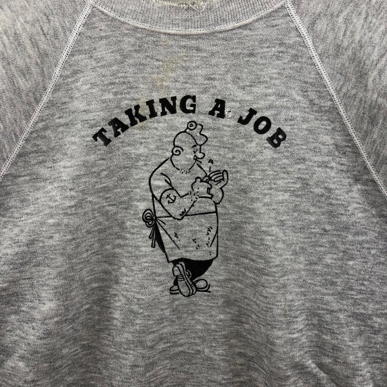Vintage Vintage 70’ TAKING A JOB Chief Butcher Comic Sweatshirt Size US L / EU 52-54 / 3 - 6 Thumbnail