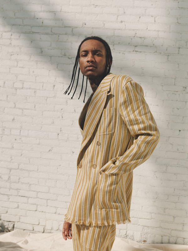 CMMN SWDN Striped Blazer Size 48R - 5 Thumbnail