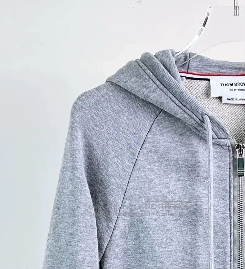 Thom Browne Thom Browne Gray Hooded Sweatshirt Jacket Size US S / EU 44-46 / 1 - 3 Thumbnail