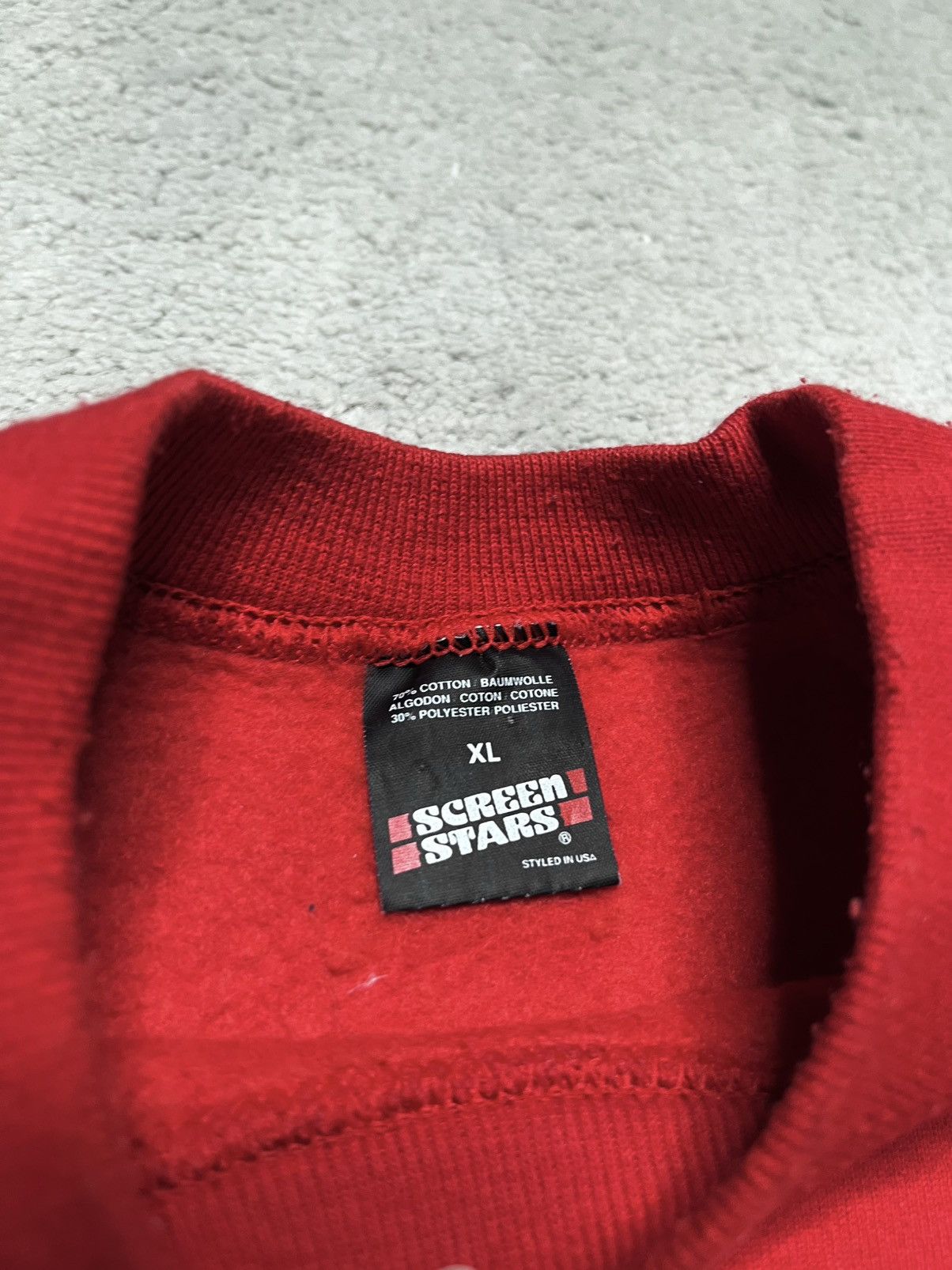 Vintage Vintage Red Crewneck Sweatshirt Manchester City Red Devils Size US L / EU 52-54 / 3 - 5 Thumbnail