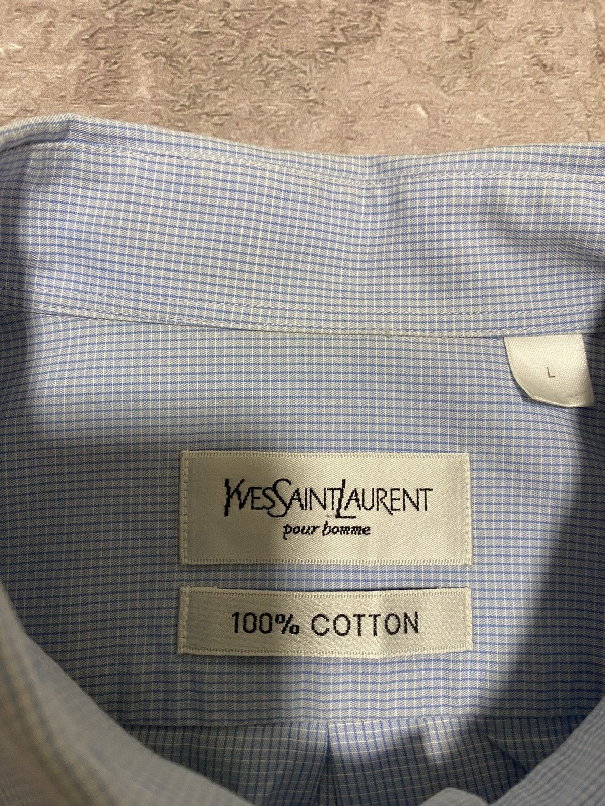 Yves Saint Laurent Yves Saint Laurent Pour Bomme Short Sleeve Shirt Button Up Size US L / EU 52-54 / 3 - 12 Thumbnail