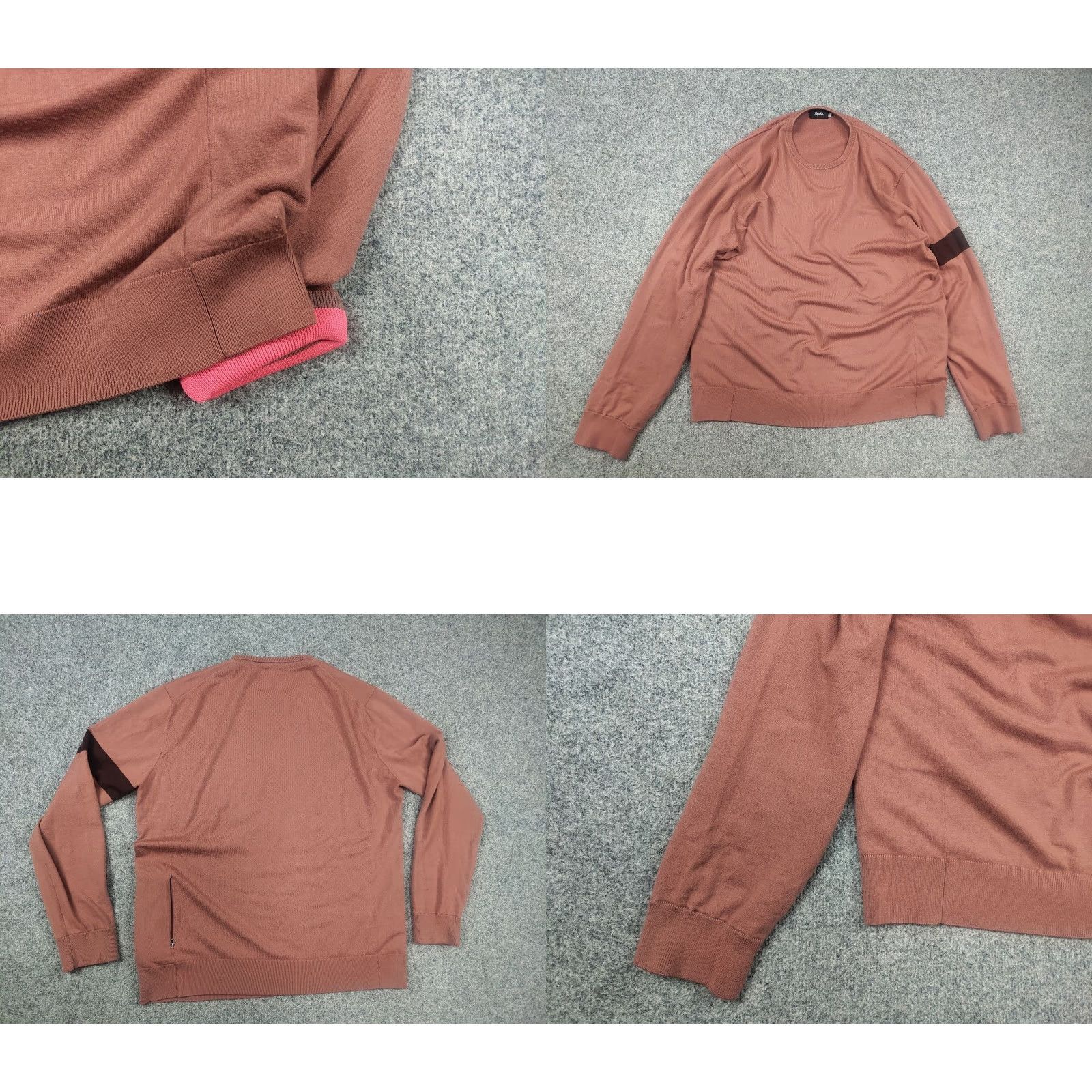 Rapha Rapha Casual Merino Wool Blend Crew Neck Knit Jumper Sweater Cycling Zip pocket XL Coral Women/Men? Size US XL / EU 56 / 4 - 8 Thumbnail