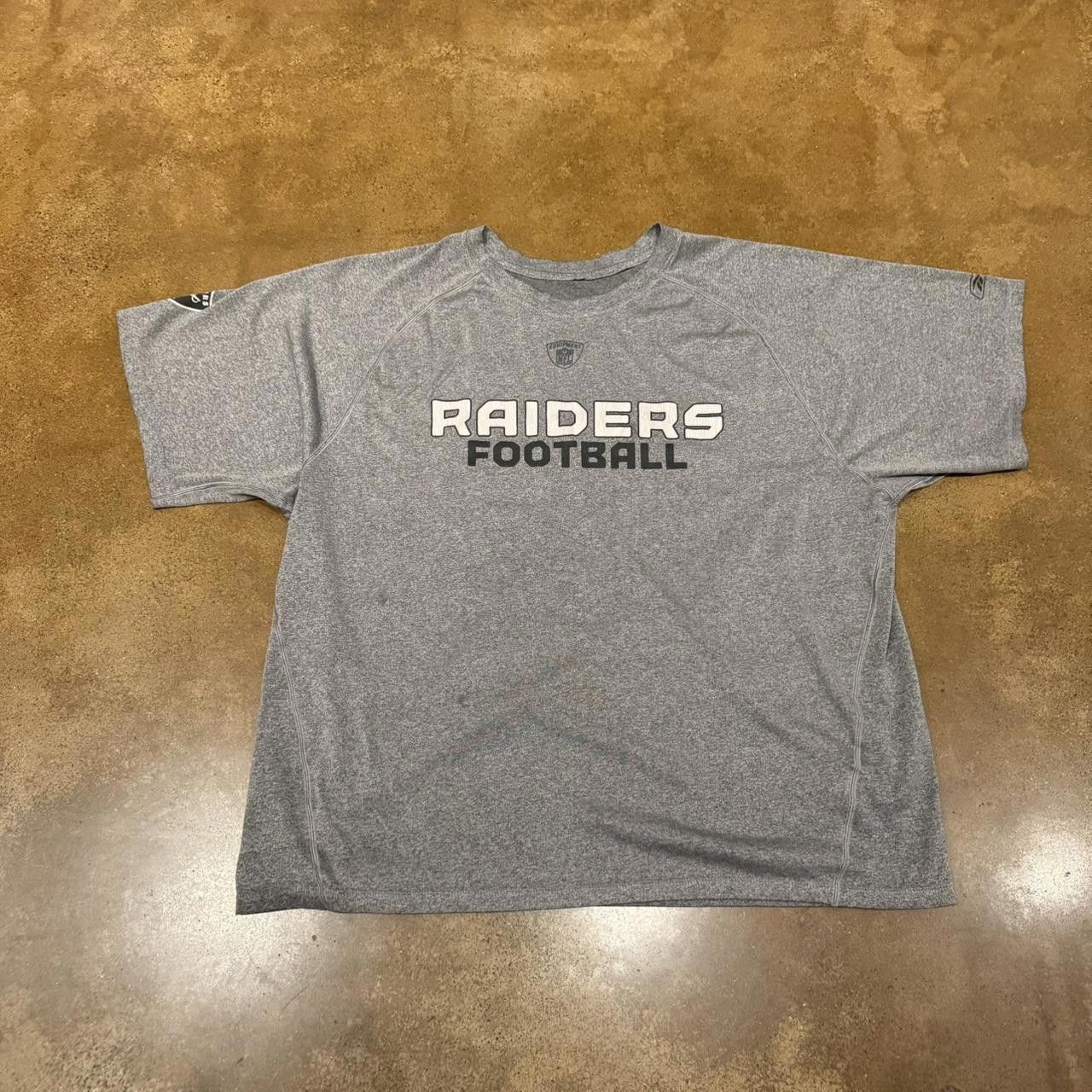 Reebok Grey Raiders Football Shirt Size US XL / EU 56 / 4 - 2 Thumbnail