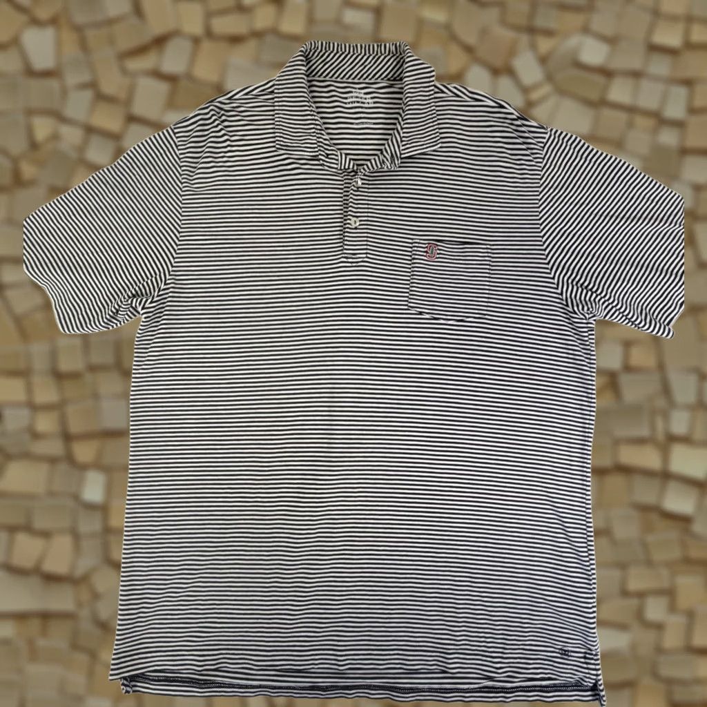 Peter Millar Peter Millar Stanford Front Pocket Polo Shirt Black/White Golf Mens Large Size US L / EU 52-54 / 3 - 1 Thumbnail