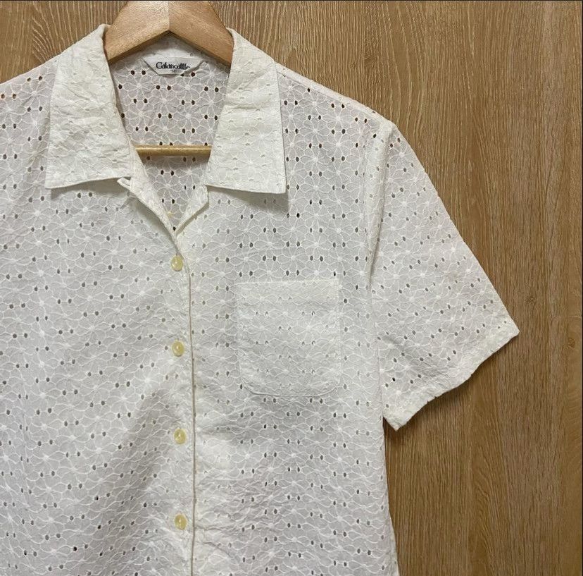 Handmade Vtg Lace Shirt Size M / US 6-8 / IT 42-44 - 1 Thumbnail