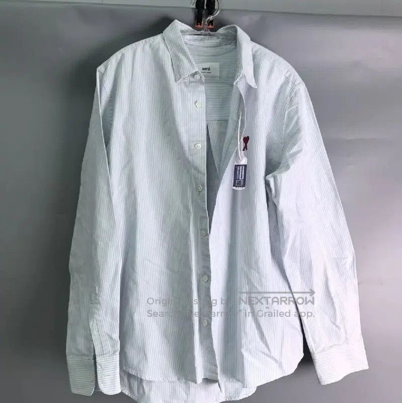 Other AMI Light Blue Cotton Long Sleeve Shirt for Men . Size US XXL / EU 58 / 5 - 1 Thumbnail