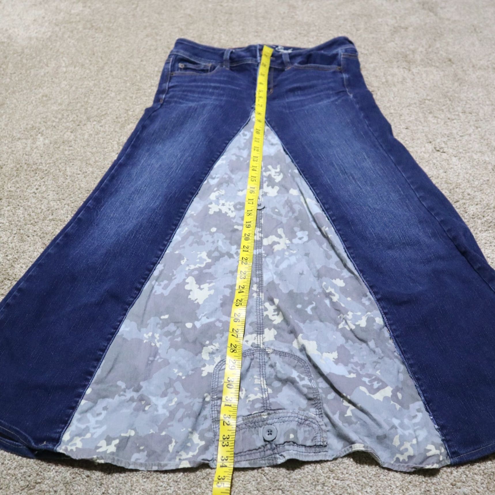 American Eagle Outfitters VINTAGE American Eagle Outfitters Skirt Jeans Regular Blue Denim Stretch Boot Cut Women's 6 Size 28" / US 6 / IT 42 - 7 Thumbnail