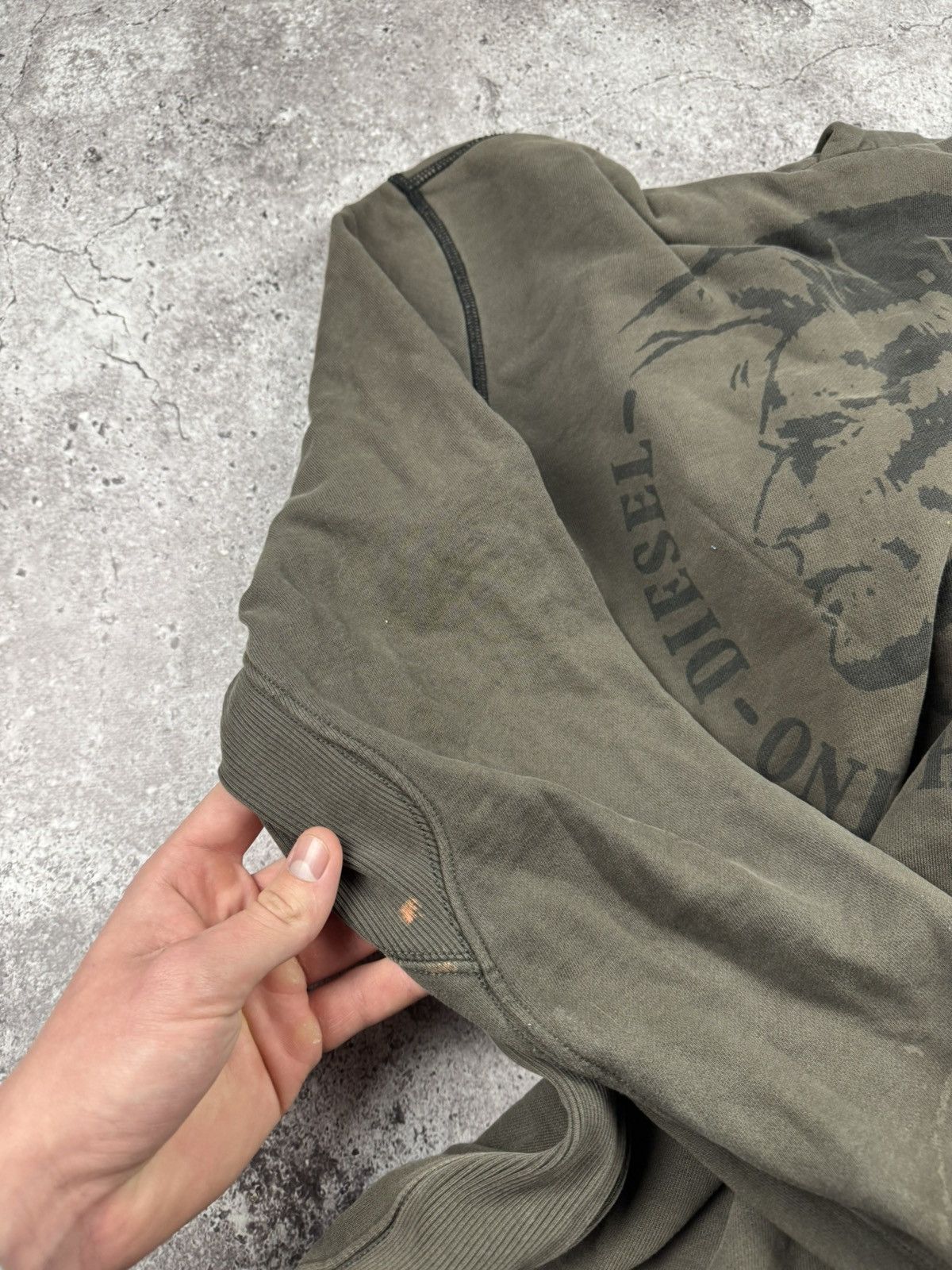 Diesel Vintage FADED DIESEL Distressed zip hoodie avangarde Japan Size US XL / EU 56 / 4 - 8 Thumbnail