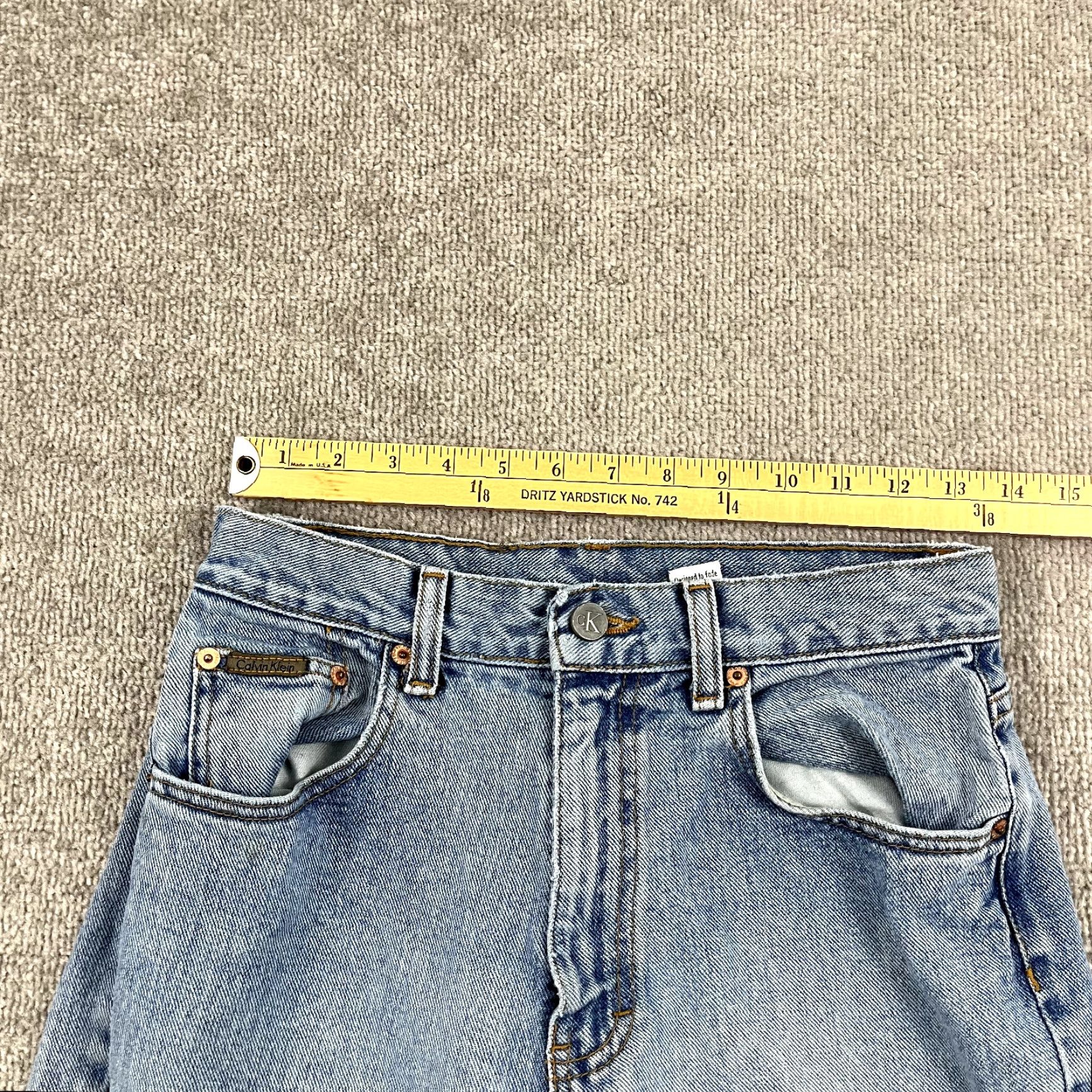 Calvin Klein VINTAGE CALVIN KLEIN Jeans Womens 26x26 Light Blue Denim Slim Straight 8 100% Cotton Blue Womens Jeans Size 30" / US 8 / IT 44 - 5 Thumbnail