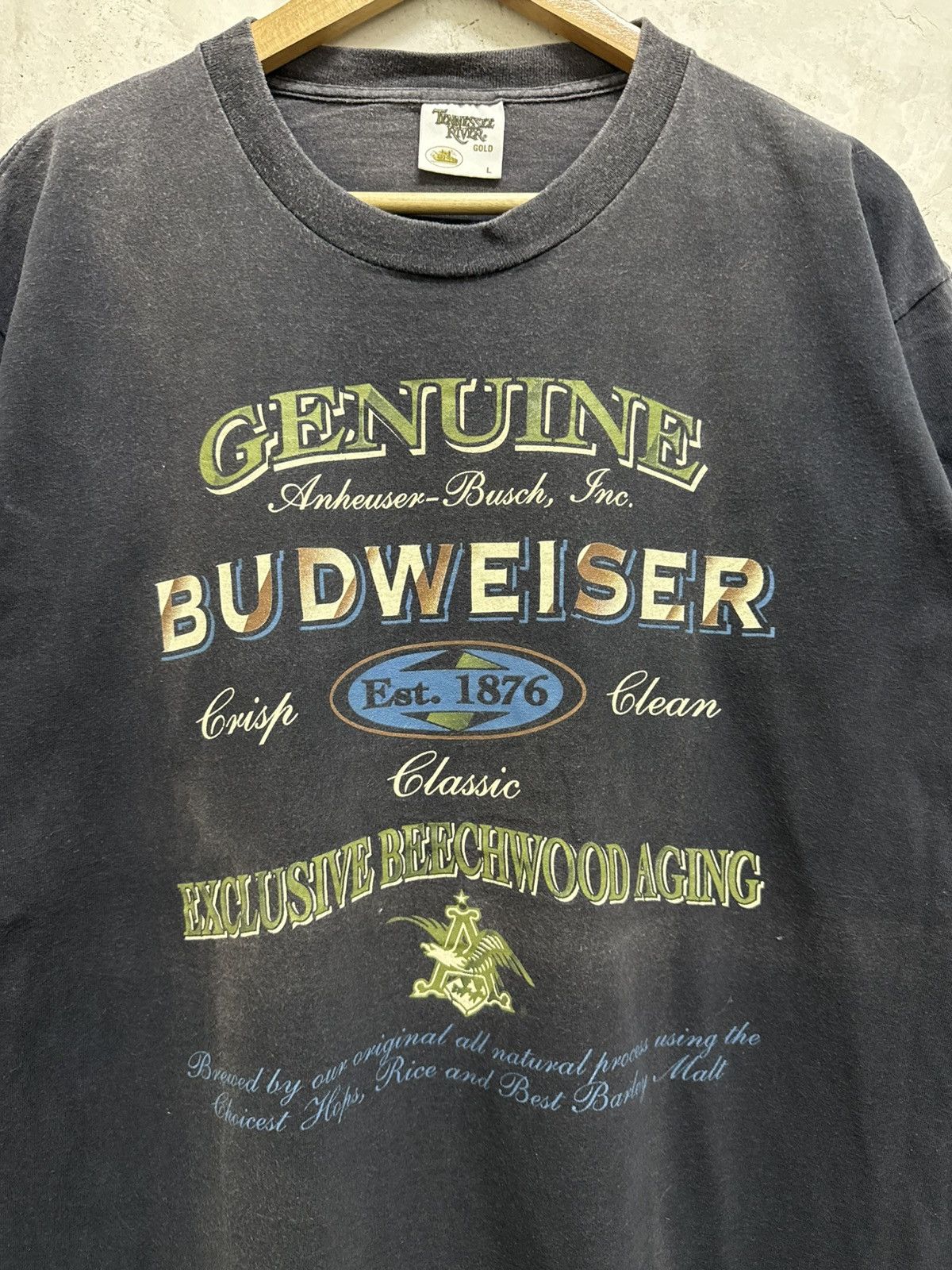 Budweiser Vintage 90s Budweiser Sun Faded Tees Size US L / EU 52-54 / 3 - 2 Thumbnail